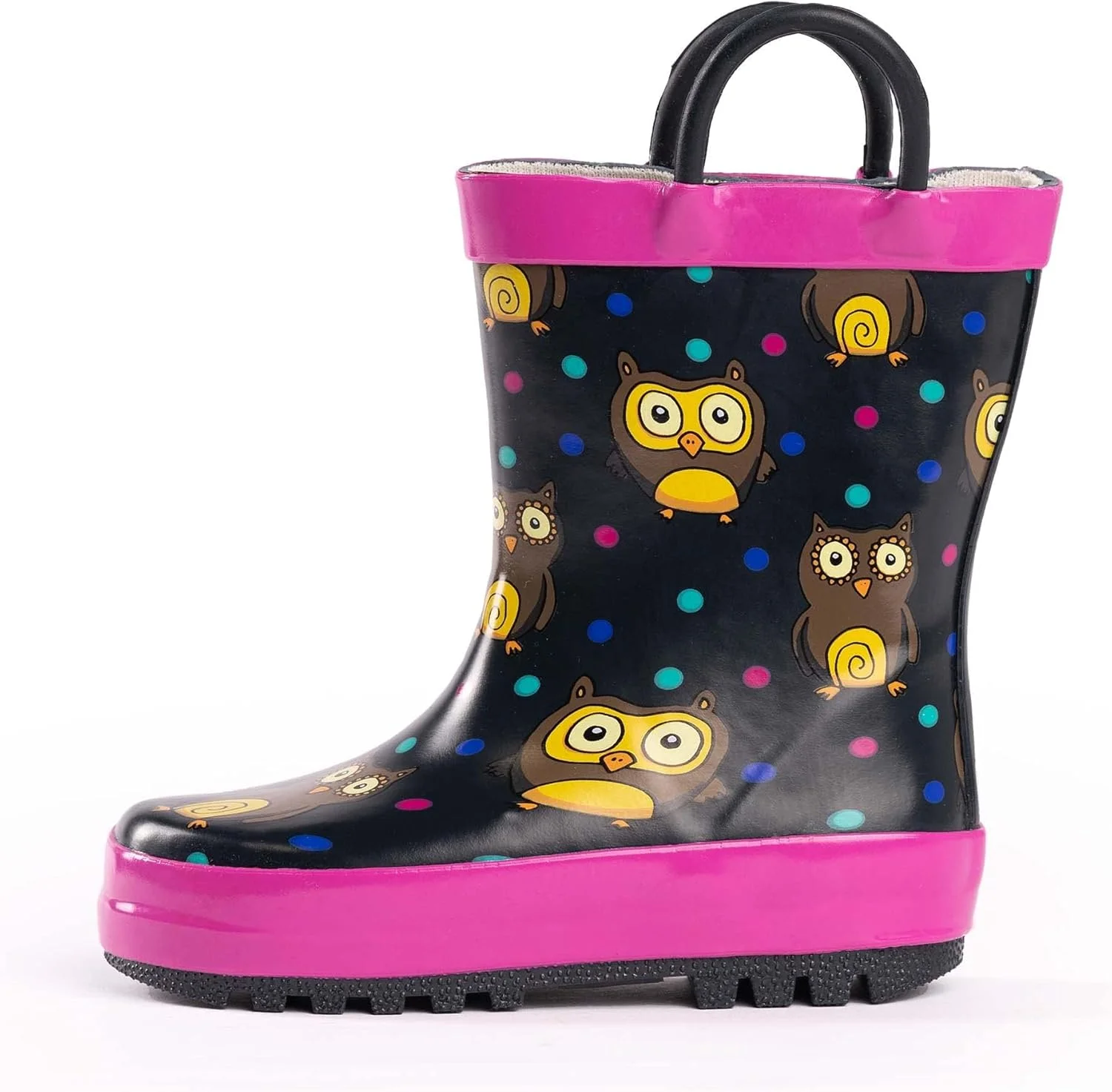 چکمه بارانی دخترانه NORTY - چکمه های بارانی ضد آب و بادوام برای دختران نوپا و بچه ها - چکمه های بارانی زیبا برای دختران با دستگیره های آسان - چکمه های بارانی ضد لغزش بچه گانه