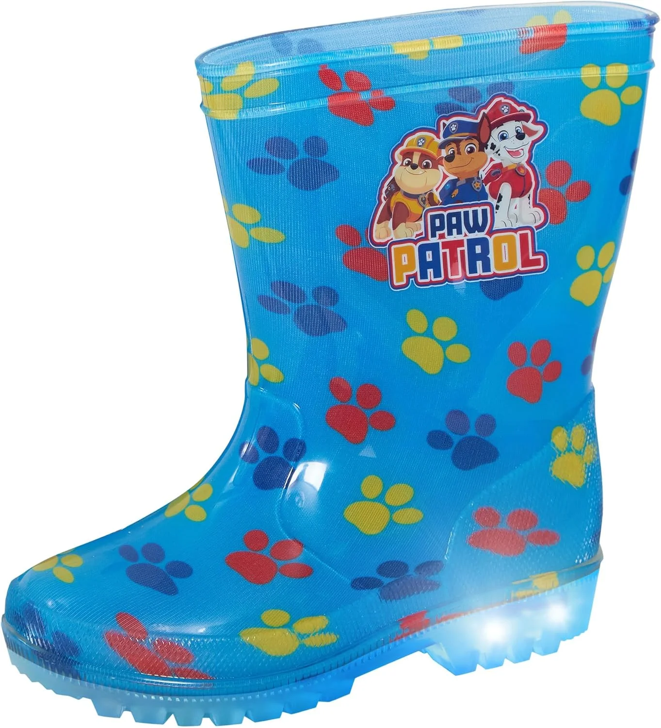 چکمه های چراغ دار سگ های نگهبان، چکمه پسرانه با چراغ های چشمک زن، چکمه های بارانی و برفی کودکان طرح مارشال و چیس