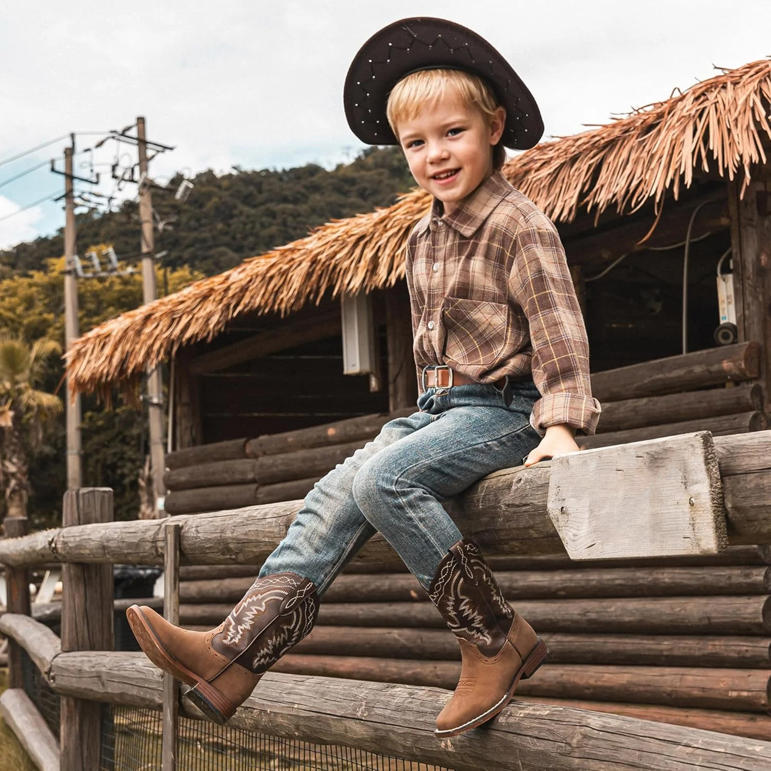 کفش های کابویی بچگانه برای پسران و دختران، مناسب سوارکاری، لباس، پنجه مربعی، ساق پهن، شکار، پیاده روی و ماجراجویی، مناسب کودکان نوپا و بزرگ کفش های کابویی بچگانه برای پسران و دختران، مناسب سوارکاری، لباس، پنجه مربعی، ساق پهن، شکار، پیاده روی و ماجراجویی، مناسب کودکان نوپا و بزرگ