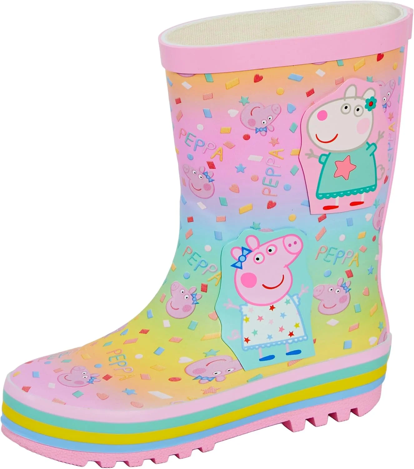 چکمه های پپا پیگ طرح گوسفند سوزی، چکمه های لاستیکی ولینگتون، چکمه های برفی دخترانه