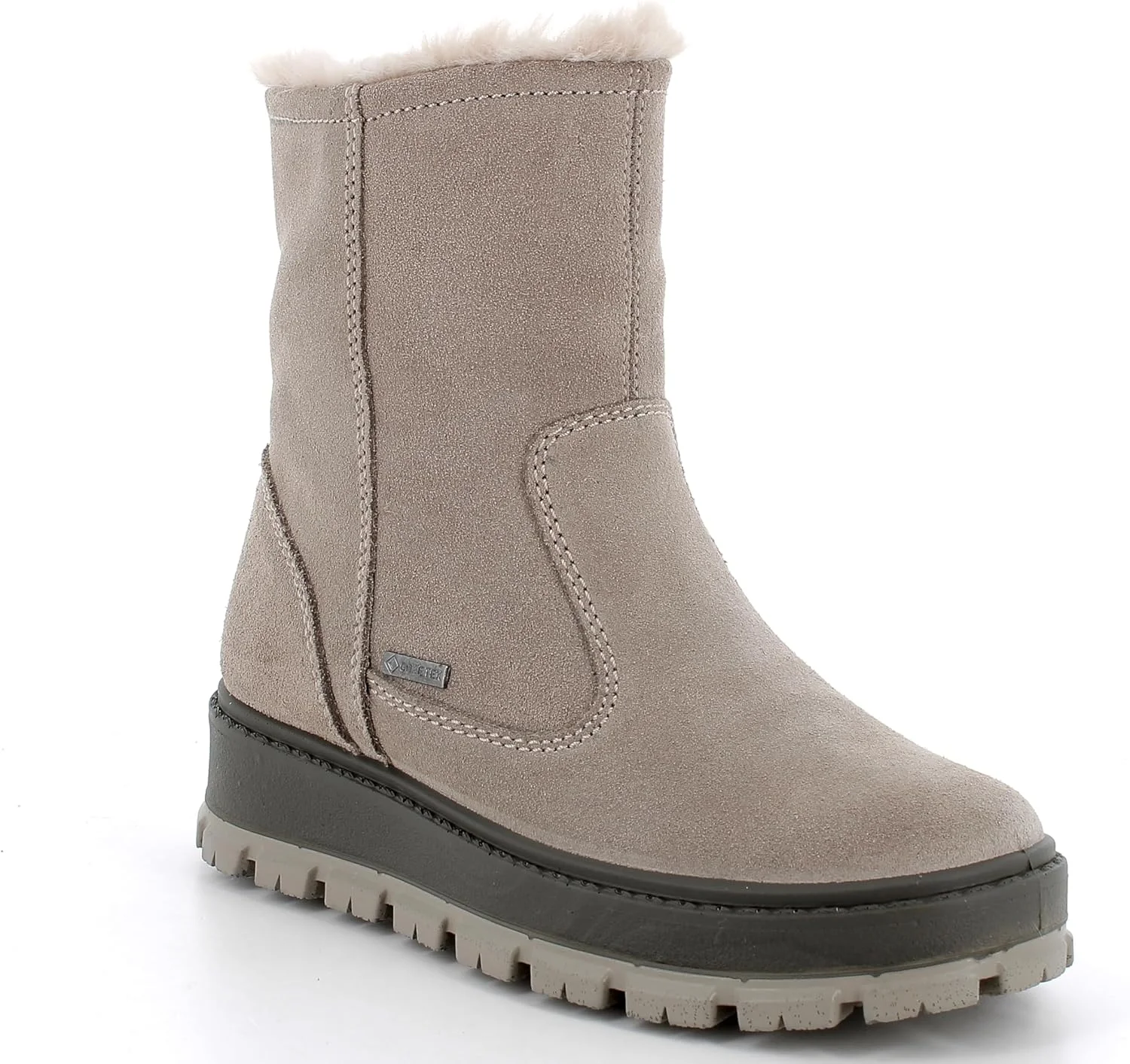 پوتین ساق‌دار چرمی دخترانه و پسرانه پریمجی مدل Corinne GTX رنگ Marmot سایز 27 EU