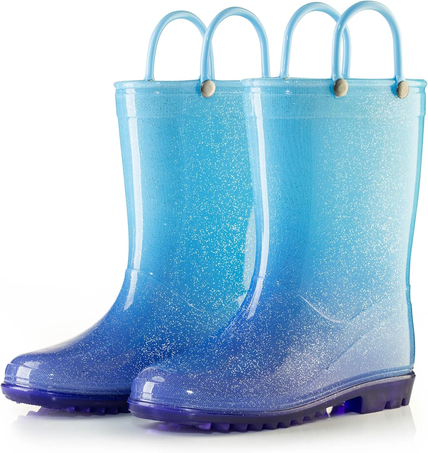 چکمه های بارانی اکلیلی PVC کودکان با دسته های آسان پوشیدن - سبک و درخشان، برای دختران و پسران - سایزهای کودکان نوپا و خردسال چکمه های بارانی اکلیلی PVC کودکان با دسته های آسان پوشیدن - سبک و درخشان، برای دختران و پسران - سایزهای کودکان نوپا و خردسال