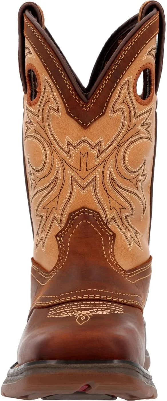 بوت وسترن دورنگو لیل ریبل قهوه ای تان مناسب بچه های بزرگ