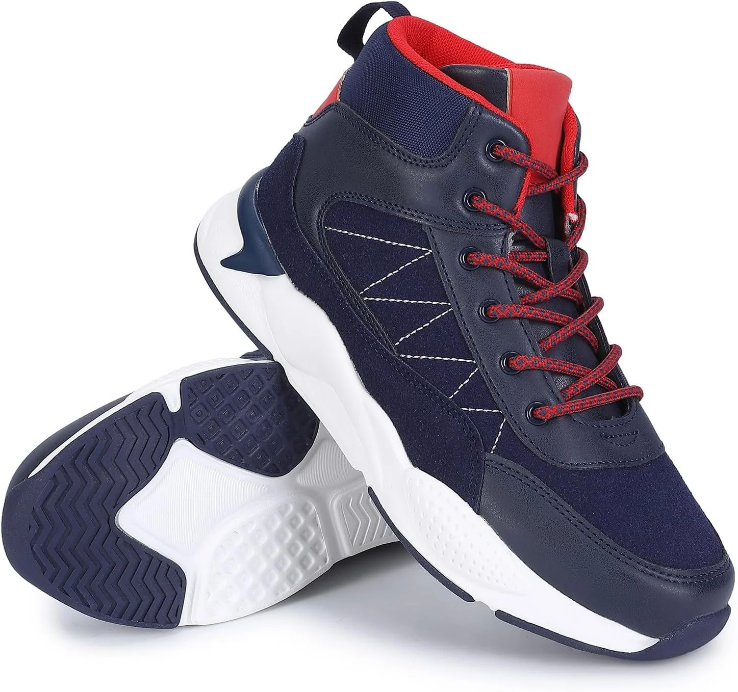 کفش پیاده روی کودکان SMXKUME، کفش های پیاده روی و کوهنوردی فضای باز، کفش ورزشی ساق دار پسرانه، کفش پیاده روی ضد لغزش، کفش دویدن راحت (کودک کوچک/کودک بزرگ)