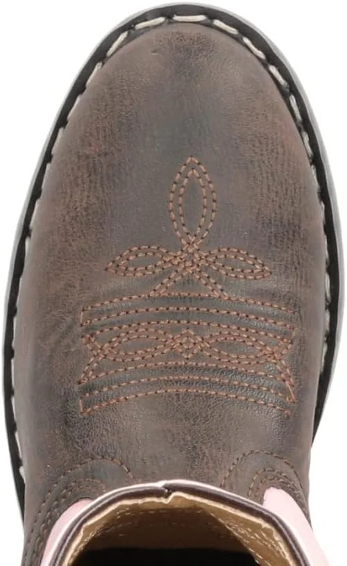 چکمه های Smoky Mountain | سری Monterey | چکمه وسترن کودکانه | پنجه وسترن | مواد مصنوعی بادوام | زیره PVC و پاشنه پیاده روی | آستر و رویه مصنوعی