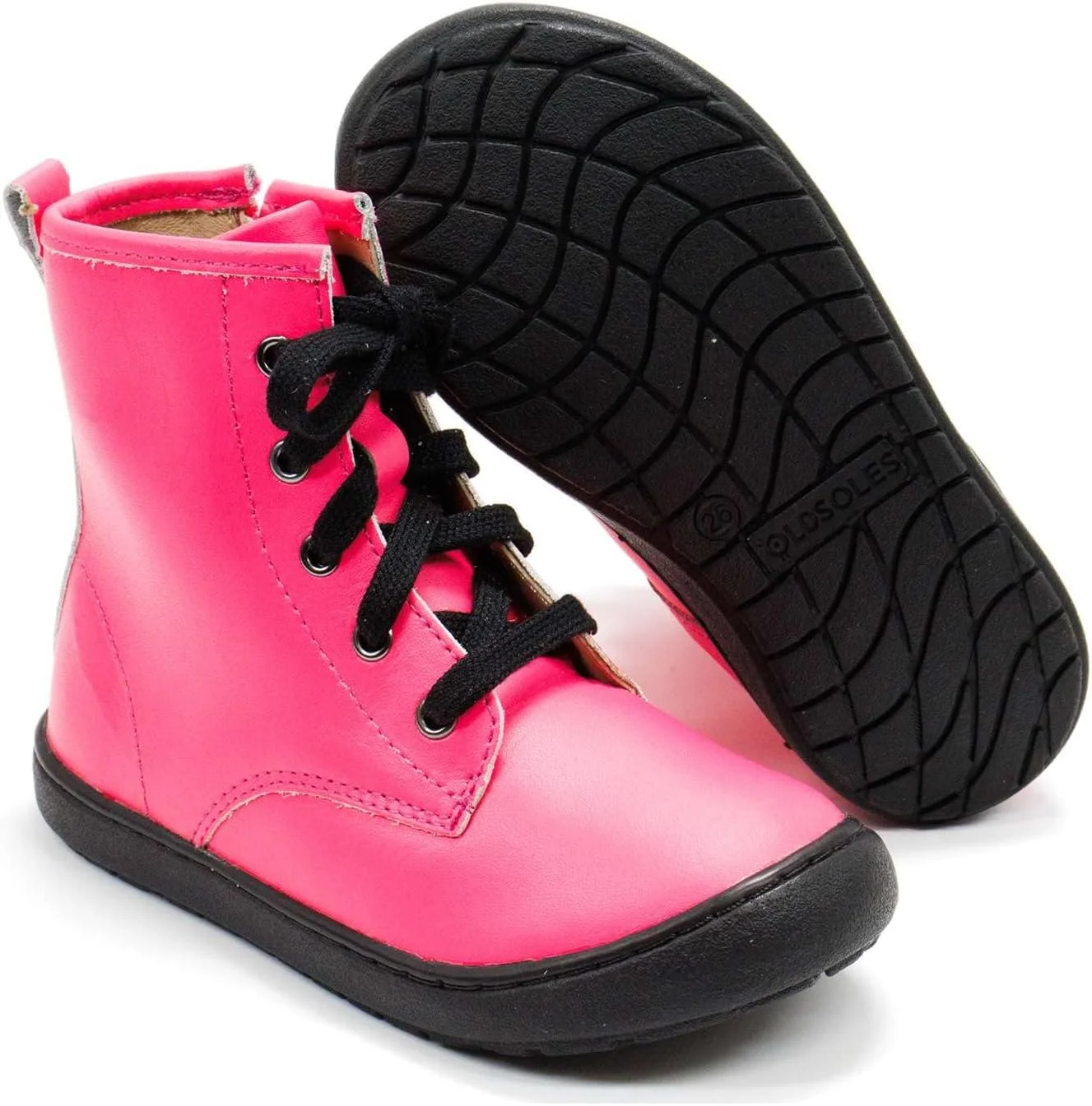 بوت های ساق بلند دخترانه اولد سول مدل Swagger، صورتی نئون، سایز 10 کودک نوپا