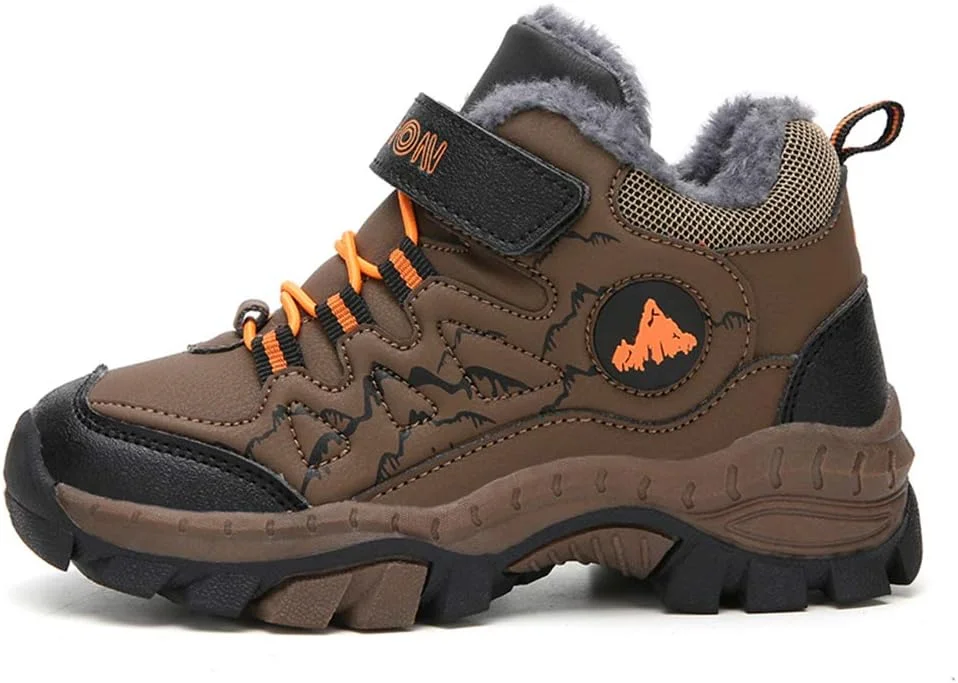 کفش های زمستانی برفی، کفش های نخی برای کودکان، مناسب پیاده روی، کوهنوردی، ورزش های فضای باز، گرم و خزدار