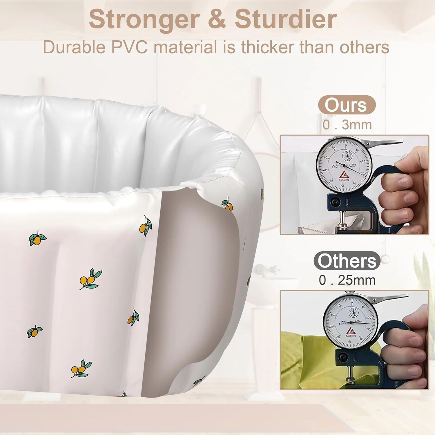 وان بادی کودک با پمپ هوای داخلی، وان حمام بادی برای کودکان نوپا، طرح زیبا و نفیس خانگی، وان تاشو قابل حمل برای نوزاد، به راحتی خالی و تا می شود