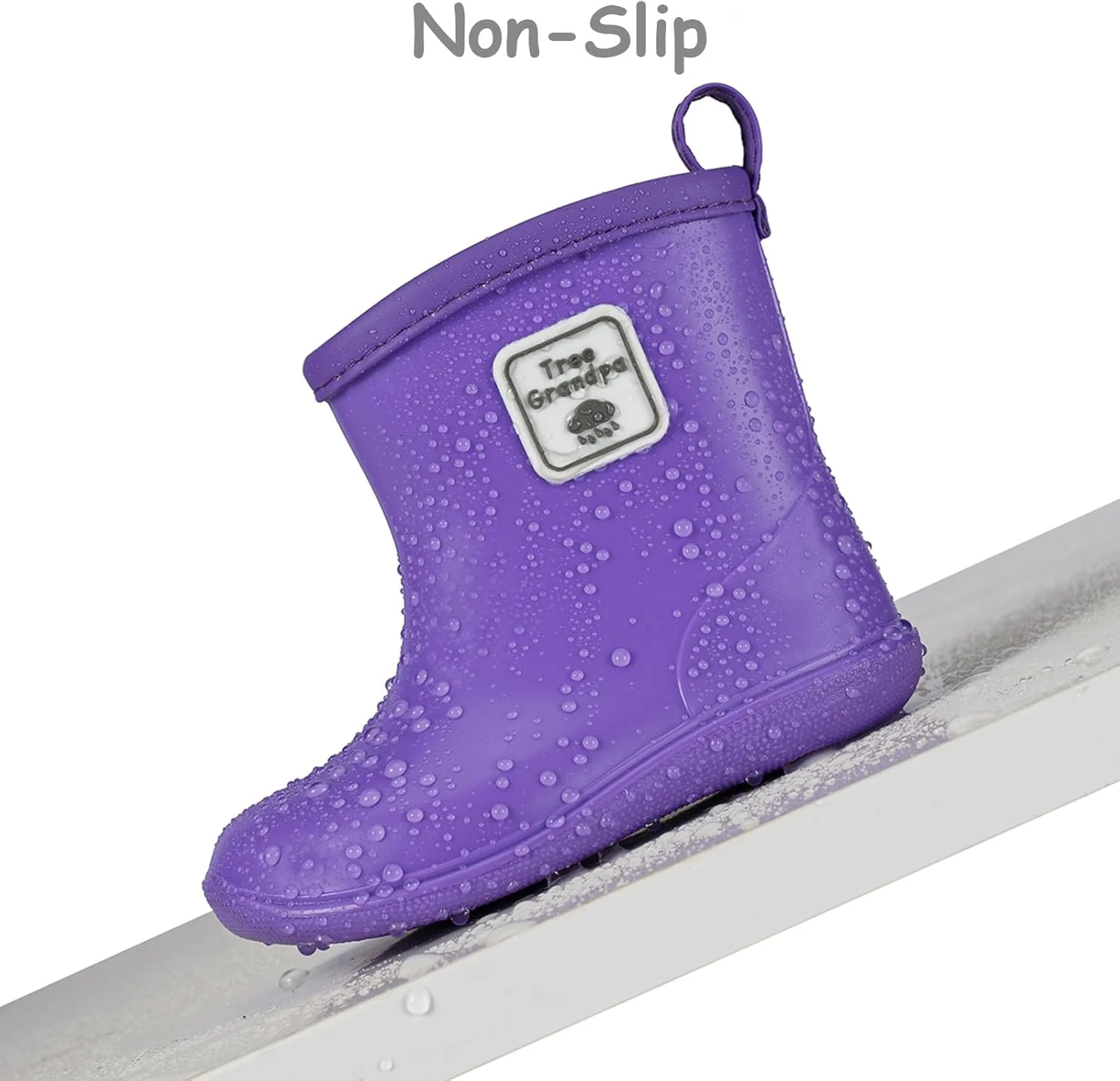 چکمه بارانی بچگانه Tree Grandpa، ضد آب، مناسب برای کودکان پسر و دختر، با قابلیت پوشیدن آسان