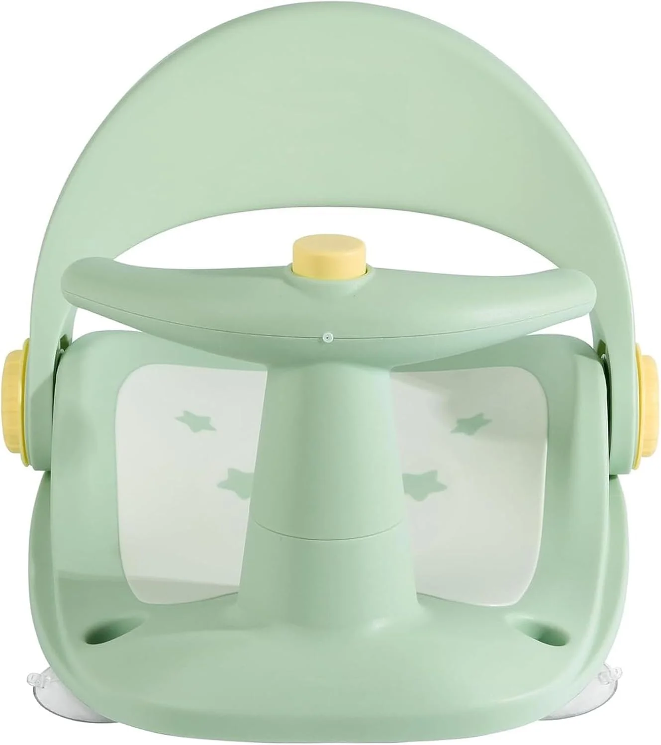 صندلی حمام کودک ALMEKAQUZ، صندلی حمام قابل حمل کودک نوپا، پشتیبانی از وان کودک دختر و پسر، ضد لغزش، مراقبت از پوست نرم و مکنده قوی، برای نوزادان 6 ماهه و بالاتر (سبز)