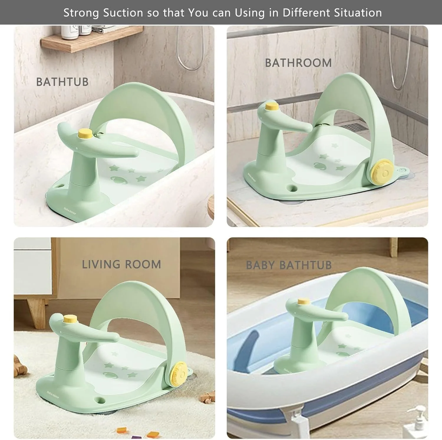 صندلی حمام کودک ALMEKAQUZ، صندلی حمام قابل حمل کودک نوپا، پشتیبانی از وان کودک دختر و پسر، ضد لغزش، مراقبت از پوست نرم و مکنده قوی، برای نوزادان 6 ماهه و بالاتر (سبز) صندلی حمام کودک ALMEKAQUZ، صندلی حمام قابل حمل کودک نوپا، پشتیبانی از وان کودک دختر و پسر، ضد لغزش، مراقبت از پوست نرم و مکنده قوی، برای نوزادان 6 ماهه و بالاتر (سبز)