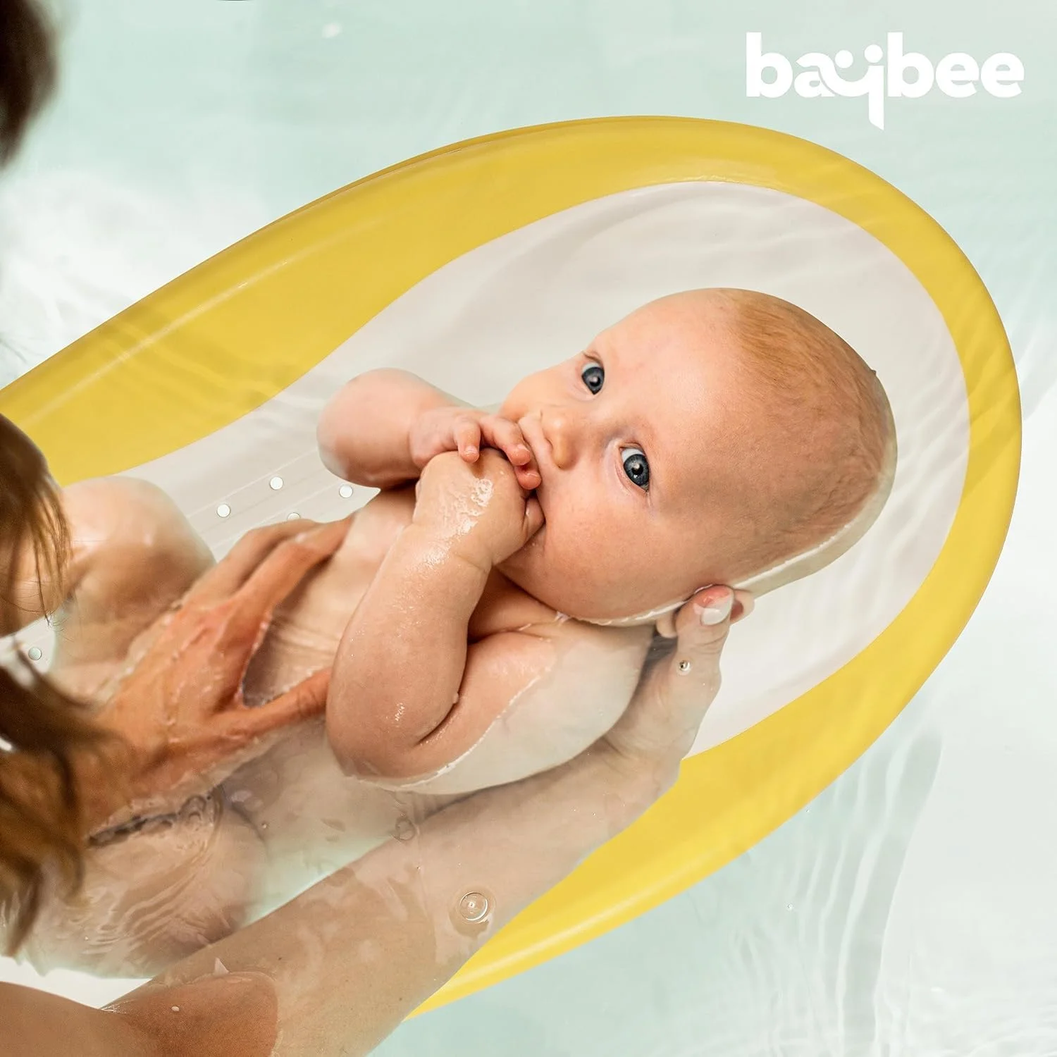 وان حمام تاشو کودک Baybee Dusa برای کودکان، صندلی حمام کودک و آبکش، وان حمام کودک با پایه ضد لغزش، وان حمام کودک برای 0 تا 2 سال (زرد)