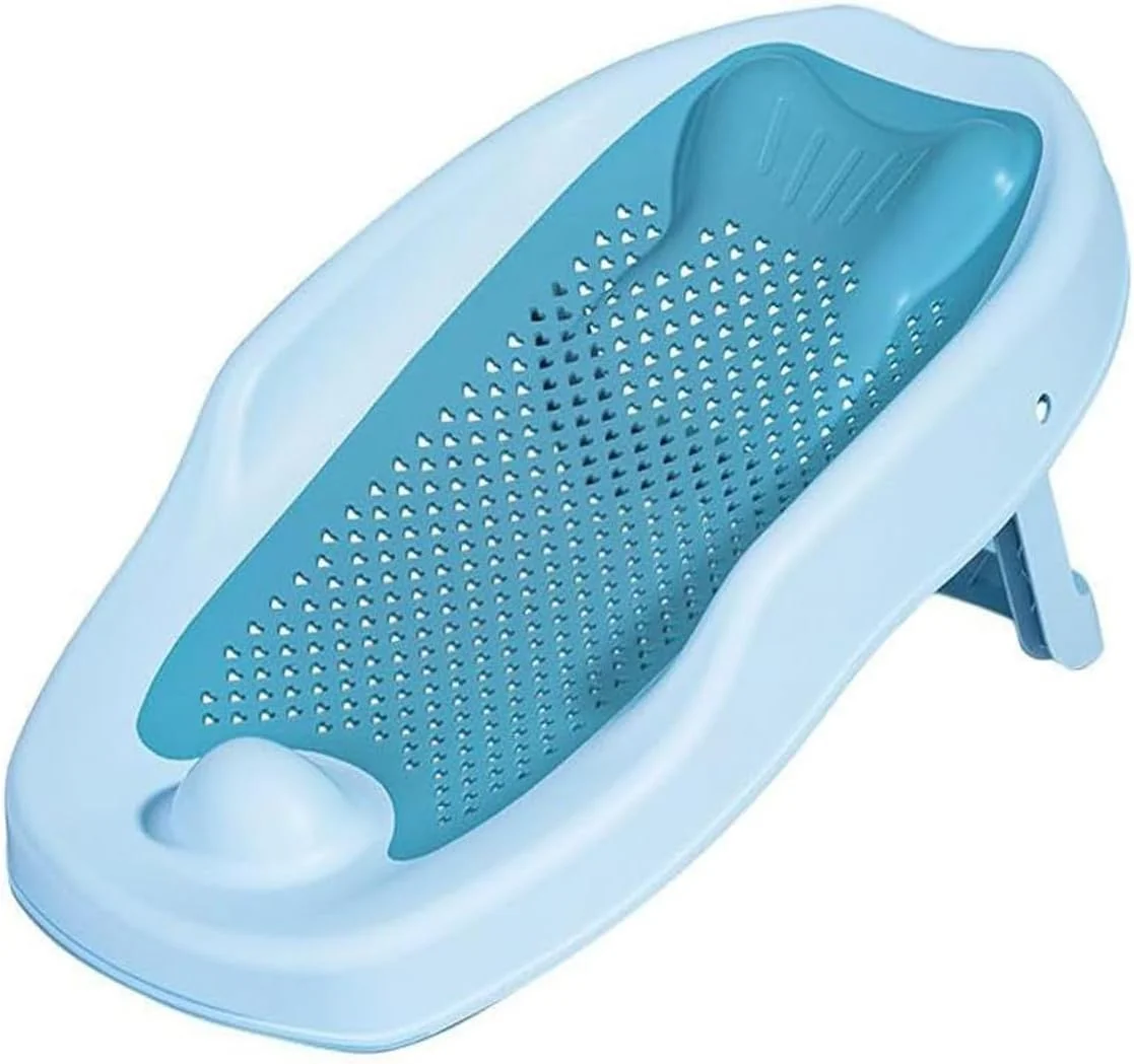 وان حمام تاشو کودک BAOLY مناسب نوزادان 0-12 ماهه، صندلی حمام نوزاد با کف ضد لغزش، تکیه گاه دوش صندلی حمام کودک با قابلیت تنفس، تشک حمام نگهدارنده خوابیده کودک (آبی) وان حمام تاشو کودک BAOLY مناسب نوزادان 0-12 ماهه، صندلی حمام نوزاد با کف ضد لغزش، تکیه گاه دوش صندلی حمام کودک با قابلیت تنفس، تشک حمام نگهدارنده خوابیده کودک (آبی)