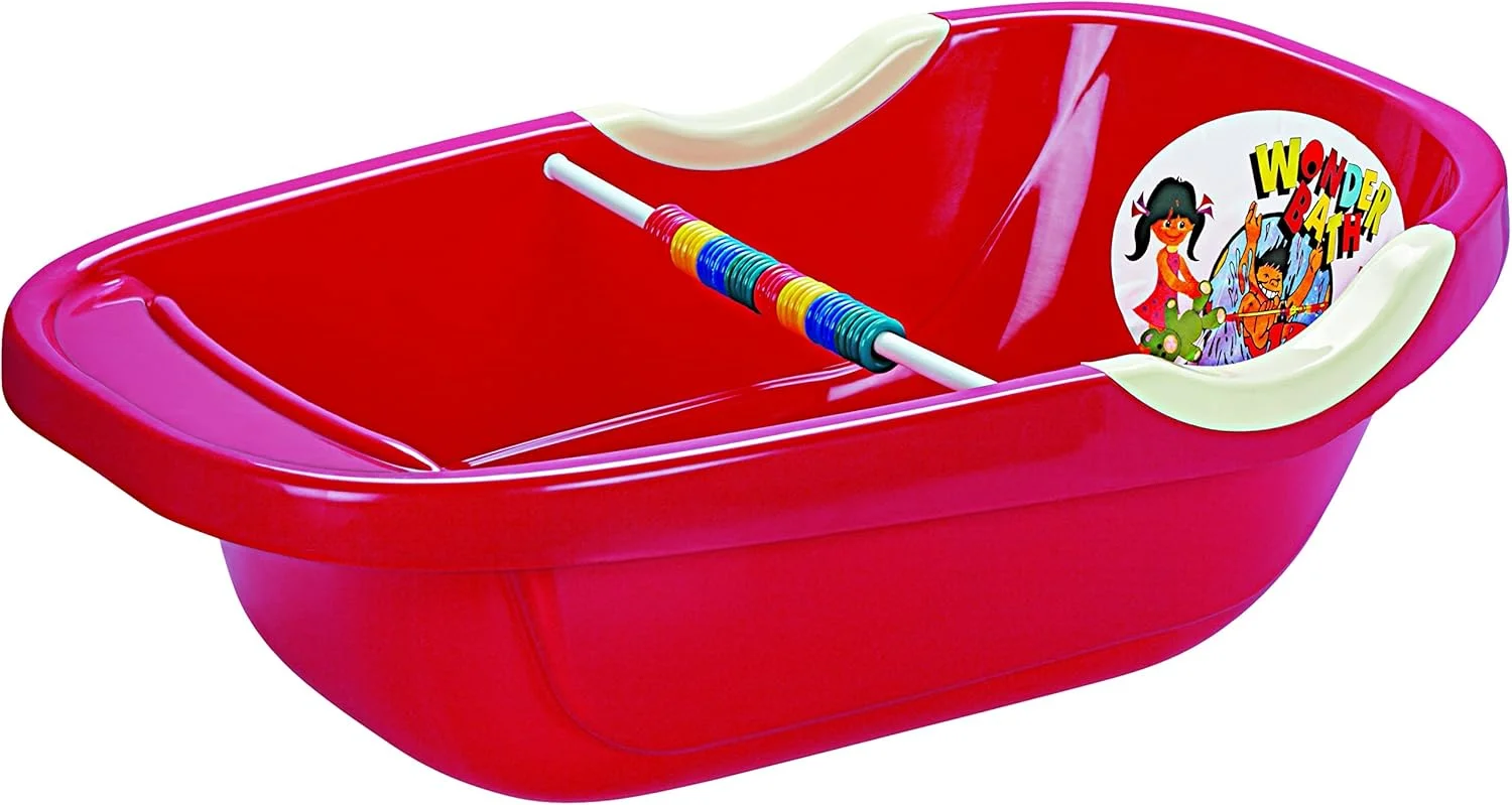 وان حمام پلاستیکی قابل حمل کودک Cello، صورتی وان حمام پلاستیکی قابل حمل کودک Cello، صورتی