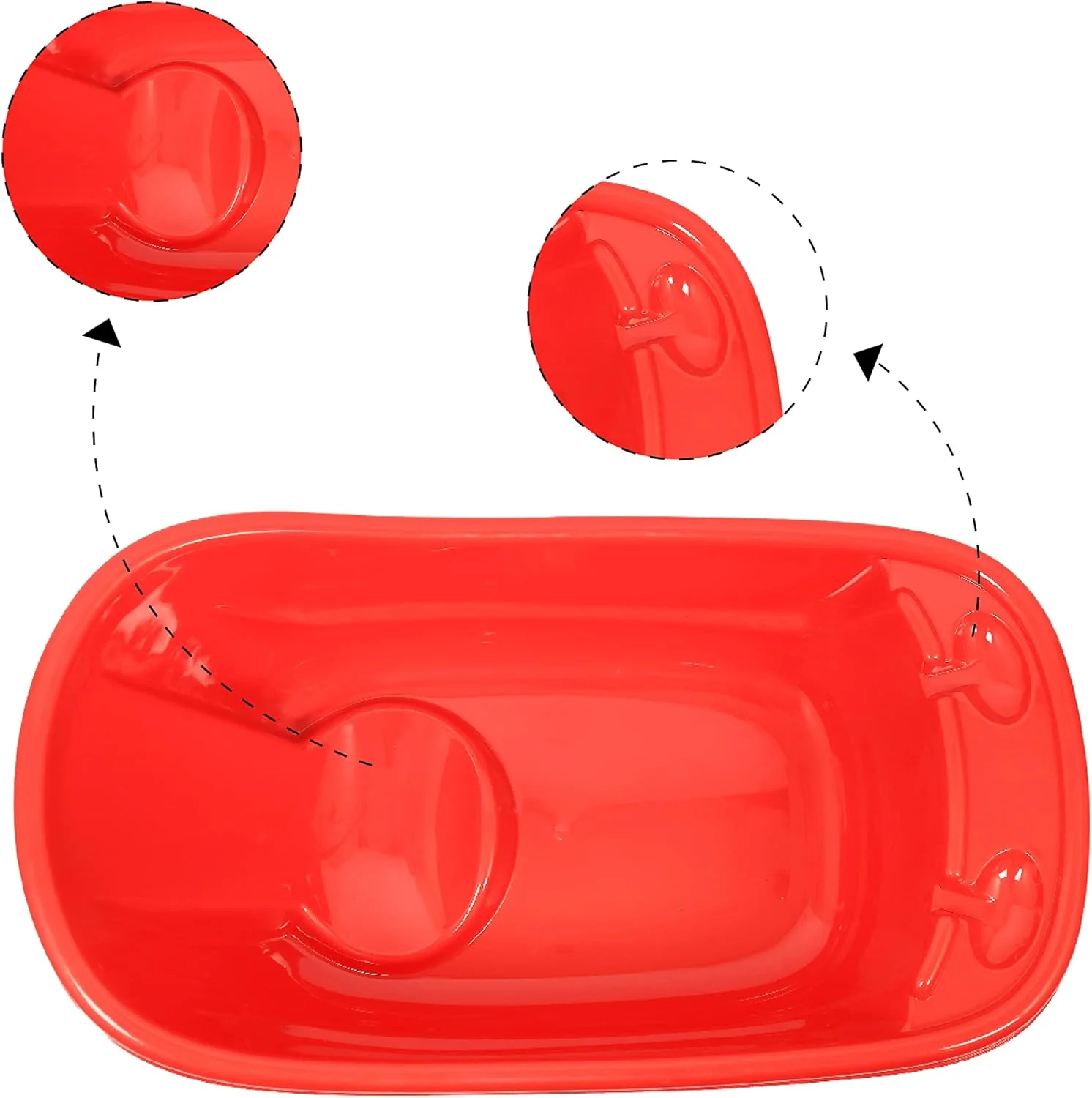 وان حمام کودک Esqube، وان حمام کودک ساخته شده از مواد ایمن و ضد لغزش برای نوزاد و کودک نوپا، فاقد BPA (قرمز) وان حمام کودک Esqube، وان حمام کودک ساخته شده از مواد ایمن و ضد لغزش برای نوزاد و کودک نوپا، فاقد BPA (قرمز)