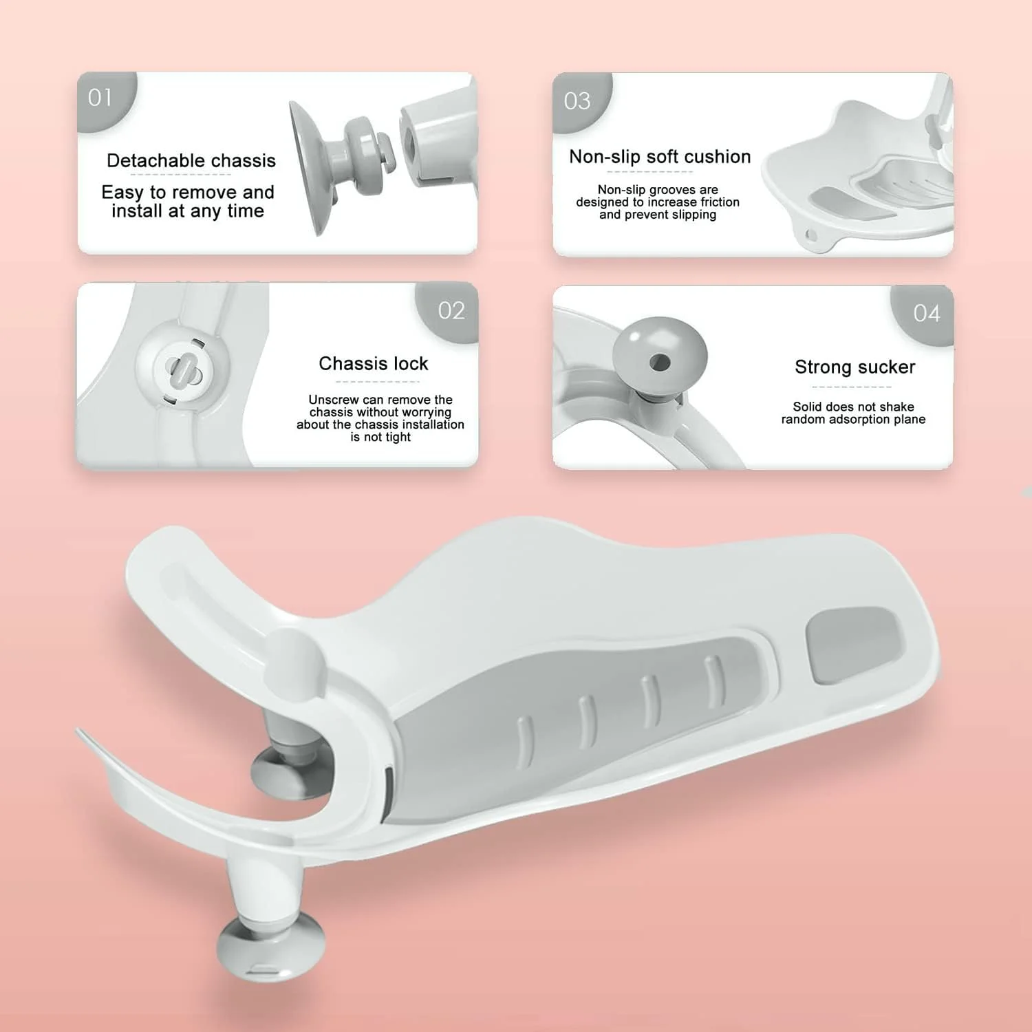 حامی حمام و شستشوی نوزاد ایزی کیدز مدل 2 در 1 - خاکستری