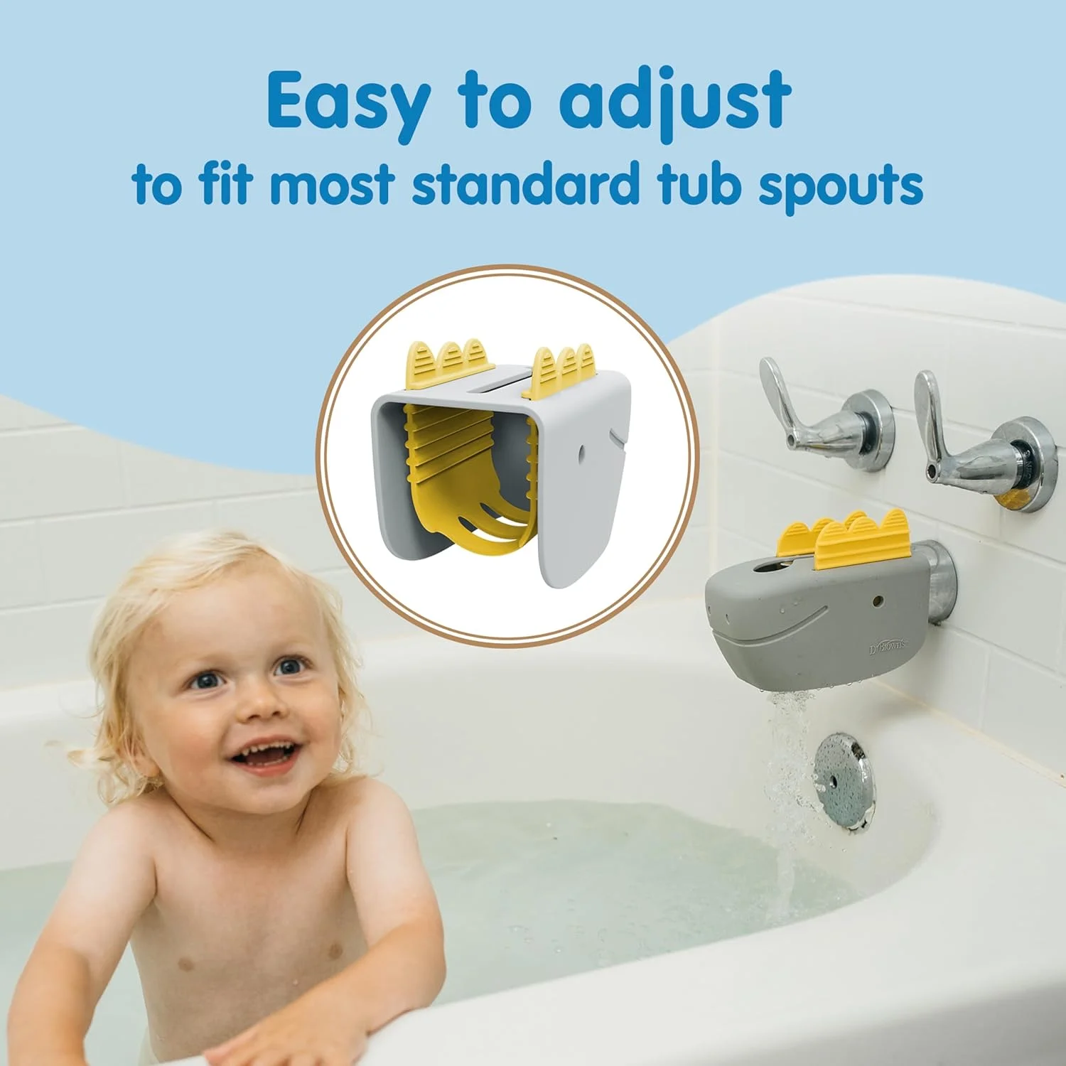 روکش شیر حمام کودک دایناسور نرم دکتر براون، نرم و ایمن برای شیر آب وان، ایمنی وان کودک نوپا برای کودکان، فاقد BPA، پلاستیک خنثی تایید شده روکش شیر حمام کودک دایناسور نرم دکتر براون، نرم و ایمن برای شیر آب وان، ایمنی وان کودک نوپا برای کودکان، فاقد BPA، پلاستیک خنثی تایید شده