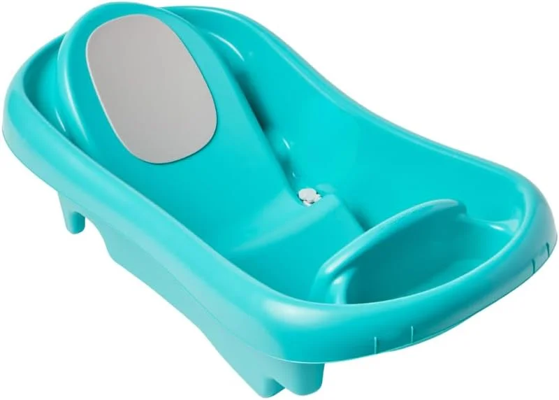 وان حمام کودک از نوزادی تا نوپایی فرست یرز - وان کودک 3 در 1 تبدیل شونده با توری جداشدنی - مناسب برای سنین 0 تا 24 ماه - Sure Comfort - آبی فیروزه ای