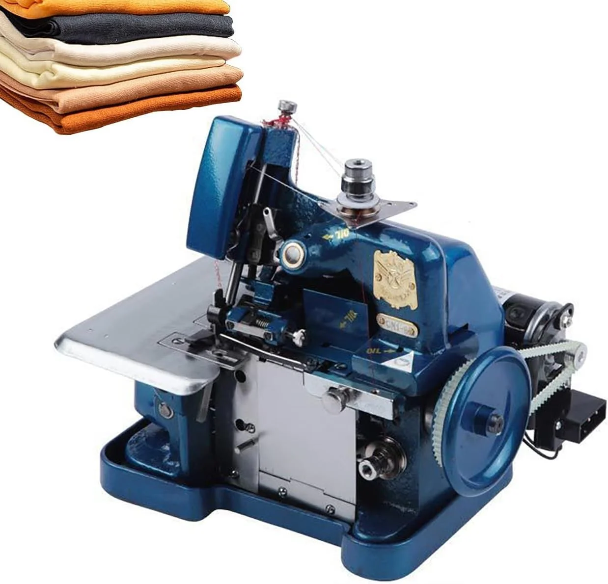 چرخ خیاطی سردوز صنعتی، ابزار سردوز با بدنه فلزی سنگین 250 واتی با 3000 بخیه در دقیقه، طول بخیه قابل تنظیم، روکش پارچه ای برقی برای لباس (آبی) چرخ خیاطی سردوز صنعتی، ابزار سردوز با بدنه فلزی سنگین 250 واتی با 3000 بخیه در دقیقه، طول بخیه قابل تنظیم، روکش پارچه ای برقی برای لباس (آبی)
