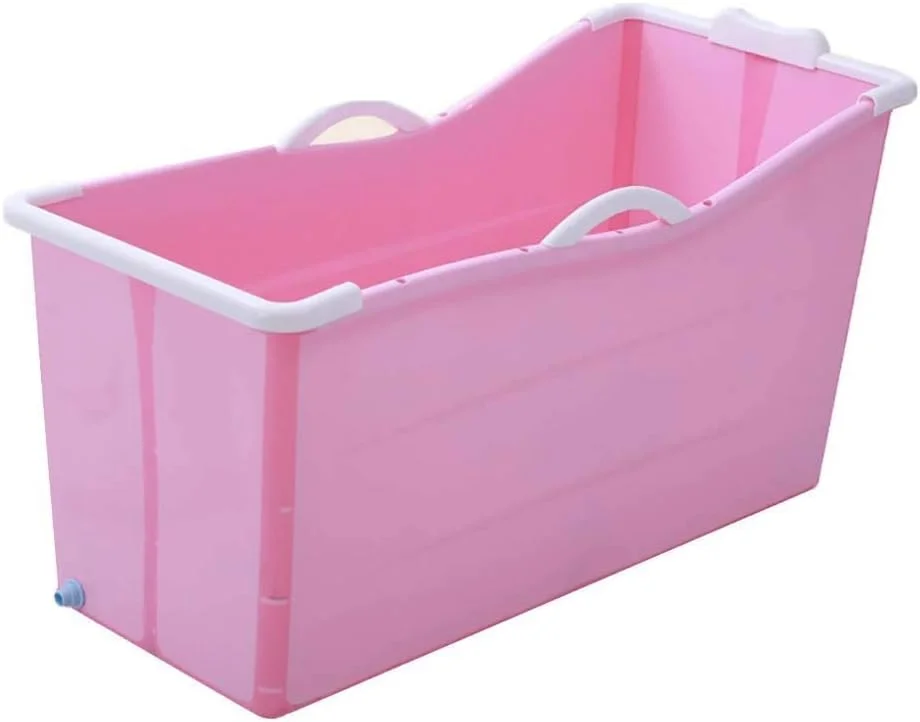 وان حمام پلاستیکی تاشو، چند منظوره و ضخیم، مناسب برای آپارتمان های کوچک یا مسافرت، صورتی و سبز (رنگ: سبز)