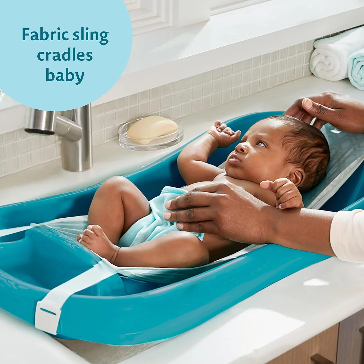 وان حمام کودک از نوزادی تا نوپایی فرست یرز - وان کودک 3 در 1 تبدیل شونده با توری جداشدنی - مناسب برای سنین 0 تا 24 ماه - Sure Comfort - آبی فیروزه ای وان حمام کودک از نوزادی تا نوپایی فرست یرز - وان کودک 3 در 1 تبدیل شونده با توری جداشدنی - مناسب برای سنین 0 تا 24 ماه - Sure Comfort - آبی فیروزه ای