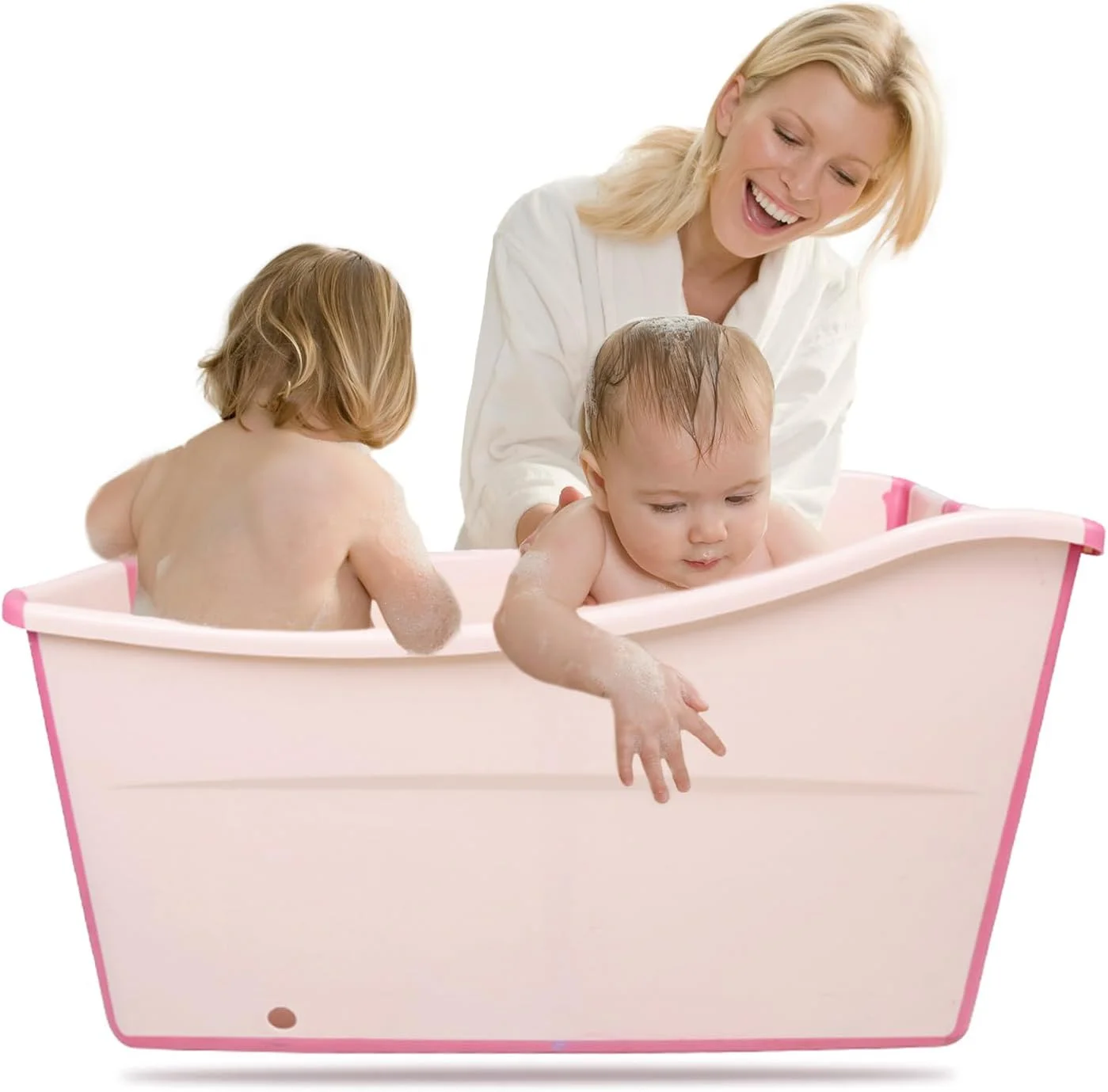 وان حمام تاشو بزرگ برای کودکان نوپا، وان حمام تاشو نوزاد، وان حمام قابل حمل، سبک وزن برای کودکان، دوقلوها و بزرگسالان کوچک