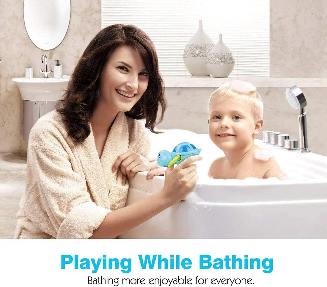 اسباب بازی حمام کودک لاک پشتی کوکی برای کودکان نوپا پسران دختران اسباب بازی های آبی کوکی لاک پشت شناور استخر تابستانی اسباب بازی های حمام پلاستیکی بهترین اردک لاستیکی