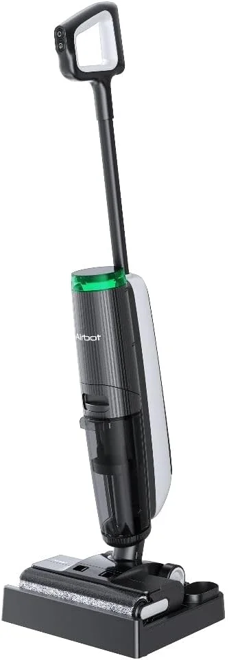 جاروبرقی آب و خاک ایربات H15 Pro مشکی EU - تمیز کننده دو طرفه، قدرت مکش 23KPa، خود تمیز شونده و خشک کن هوای گرم، بازیافت آب >95%، طراحی جمع و جور