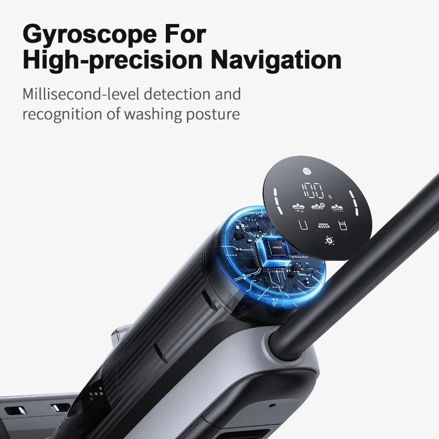 جاروبرقی آب و خاک ایربات H15 Pro مشکی EU - تمیز کننده دو طرفه، قدرت مکش 23KPa، خود تمیز شونده و خشک کن هوای گرم، بازیافت آب >95%، طراحی جمع و جور