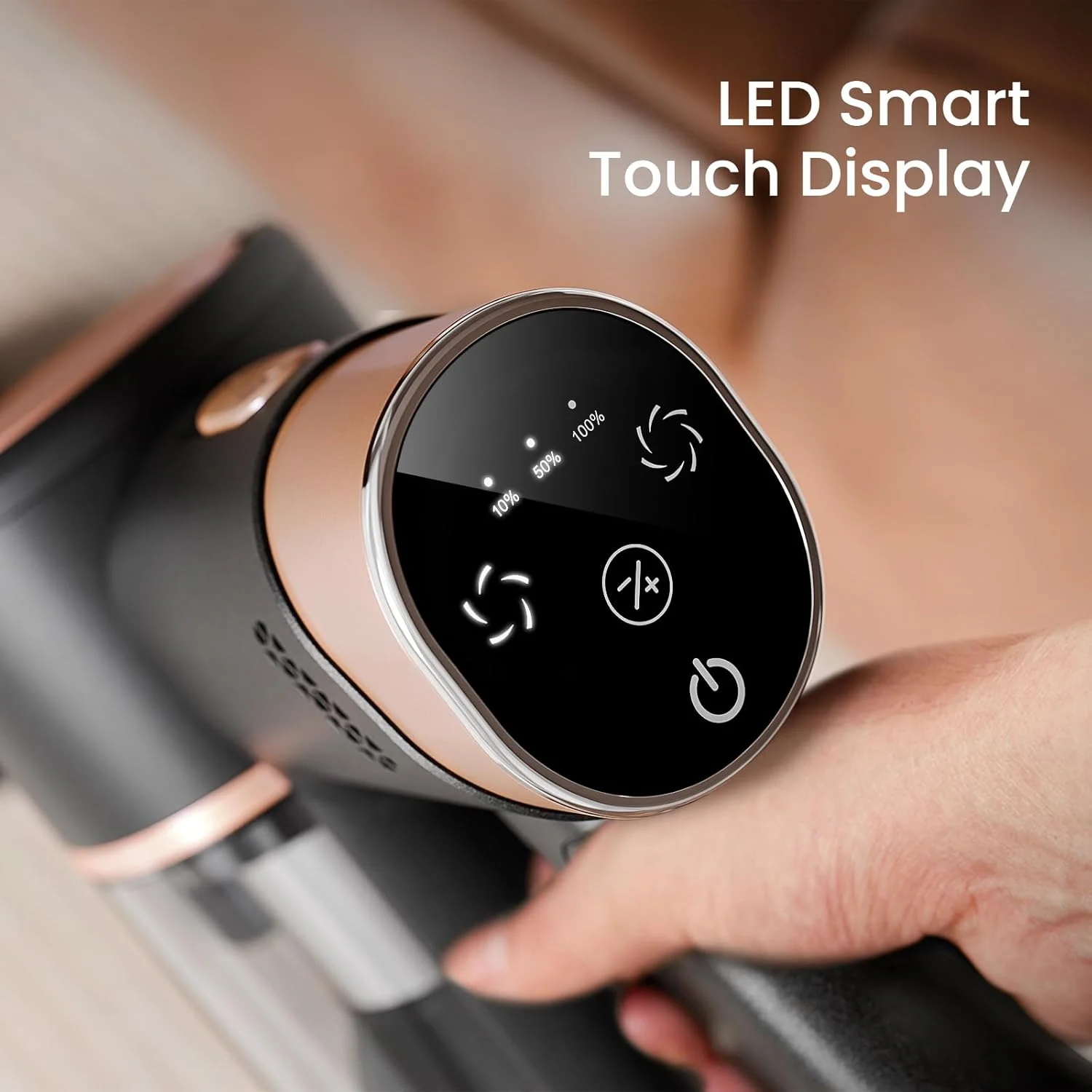 جاروبرقی عصایی AGLUCKY، جاروبرقی های مکنده قوی با فیلتر HEPA، چراغ جلو LED، دسته تاشو، جاروبرقی شارژی برای کف های سخت و فرش (خاکستری)