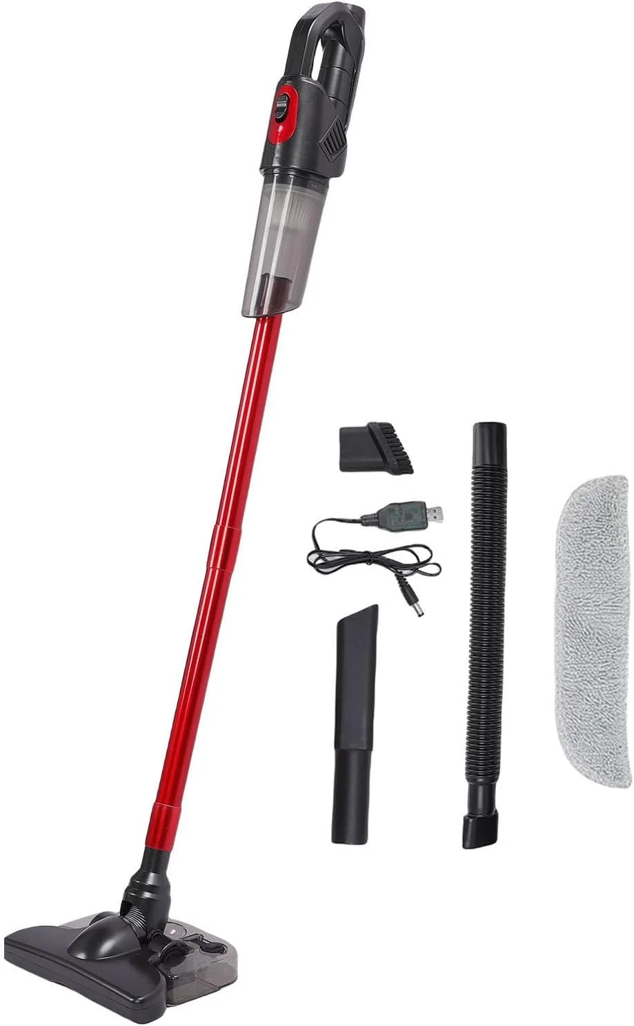 جاروبرقی عصایی شارژی آسیکسیکس، مکش 4000 پاسکال، جاروبرقی خشک و مرطوب با مکش قدرتمند و نازل، جاروبرقی دستی سبک وزن برای موی حیوانات خانگی، کف سخت، فرش