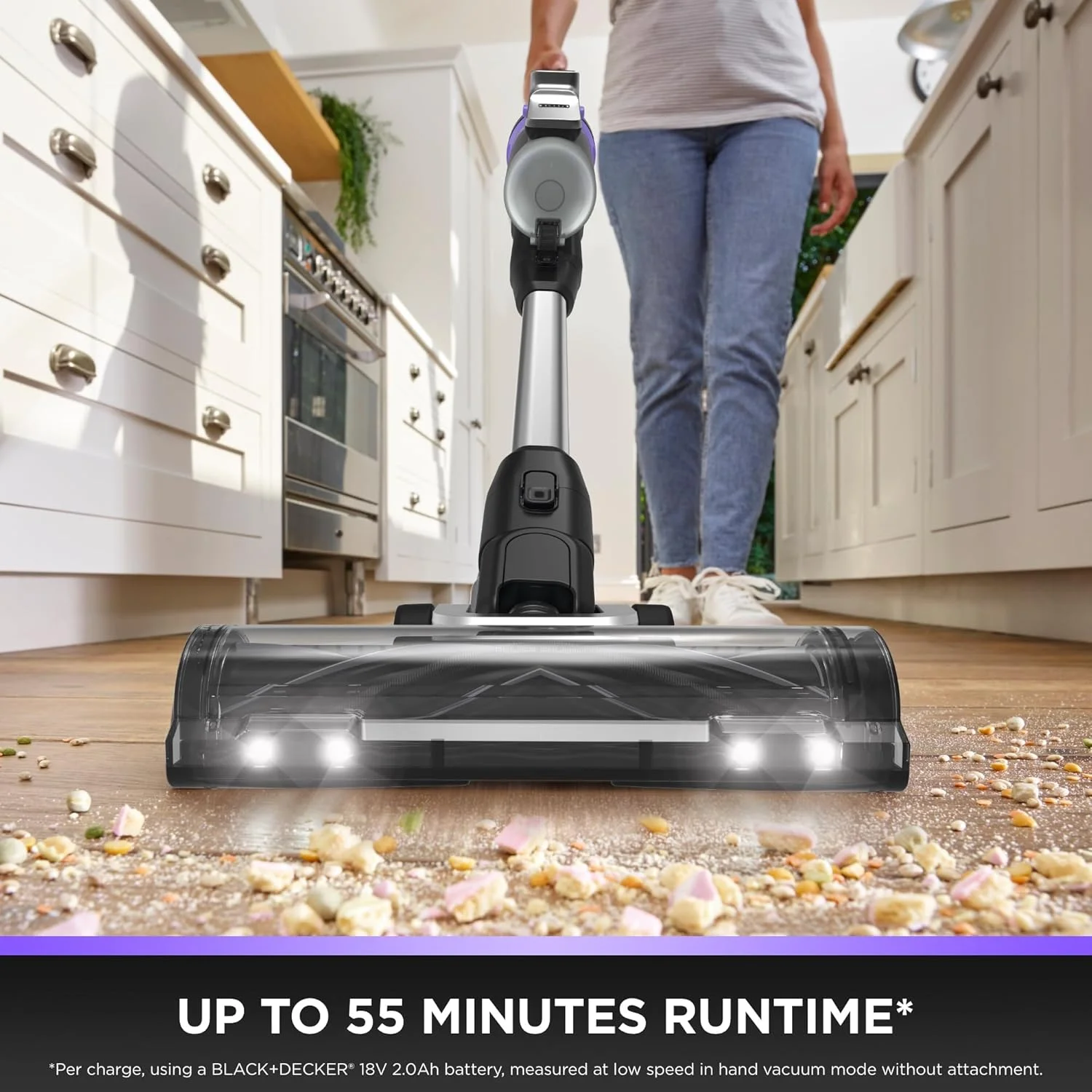 جاروبرقی شارژی بلک اند دکر مدل Power Series Premier – تا 72 دقیقه زمان کارکرد، میله ضربه ای ضد گره خوردگی، نمایشگر LED، فیلتراسیون سایکلونیک 7 مرحله ای، سرعت قابل تنظیم، BSV520BRP-GB