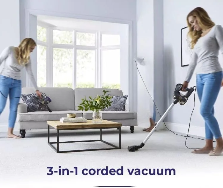 جاروبرقی سیمی 3 در 1، مکش قدرتمند، مخزن گرد و غبار 1 لیتری، فیلتر HEPA 13، سبک وزن