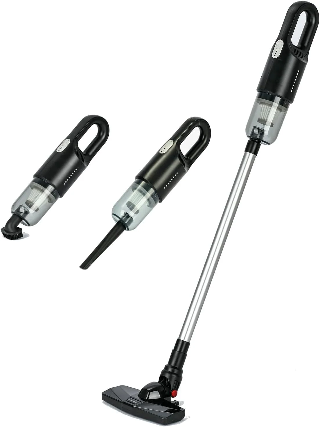 جاروبرقی عصایی شارژی، مکش 18000pa با 2 حالت قابل تنظیم، جاروبرقی دستی ایستاده با فیلتراسیون HEPA قابل شستشو، موتور قدرتمند برای تمیز کردن موی حیوانات خانگی، کف سخت و فرش
