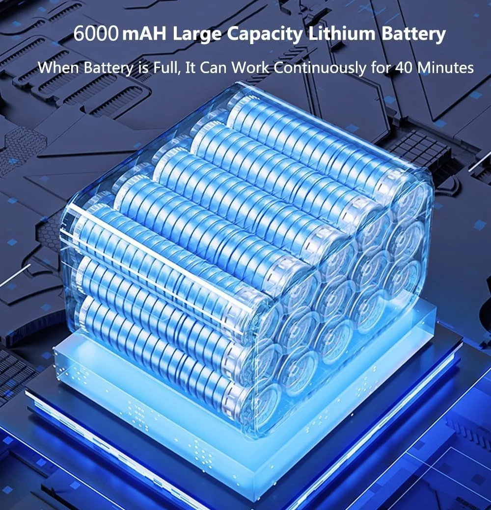 جاروبرقی عصایی شارژی، مکش 18000pa با 2 حالت قابل تنظیم، جاروبرقی دستی ایستاده با فیلتراسیون HEPA قابل شستشو، موتور قدرتمند برای تمیز کردن موی حیوانات خانگی، کف سخت و فرش