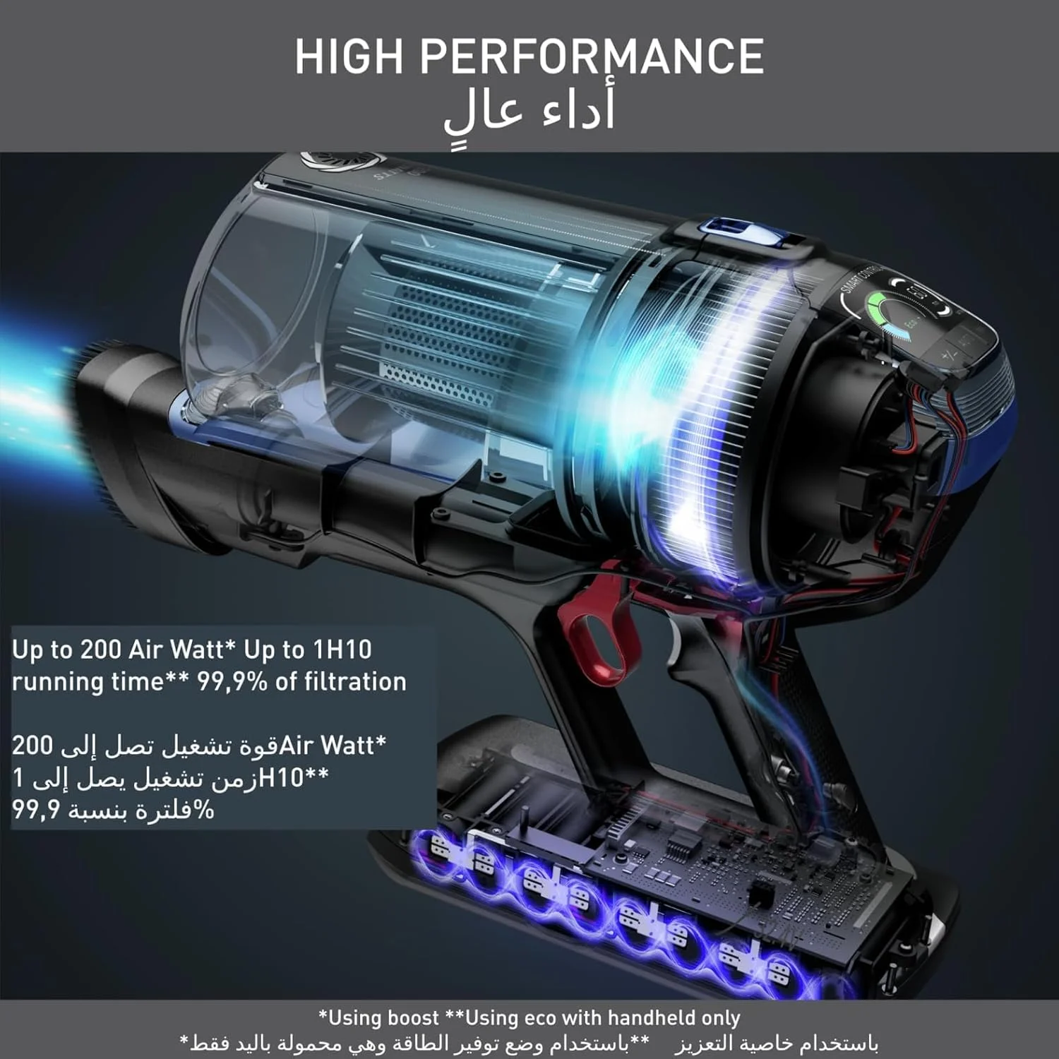 جاروبرقی شارژی تفال مدل X-Force Flex 14.60 با قابلیت تی کشی | قدرت مکش 200 وات | لوله منعطف | تنظیم خودکار قدرت مکش بر اساس نوع سطح | TY99C0HO