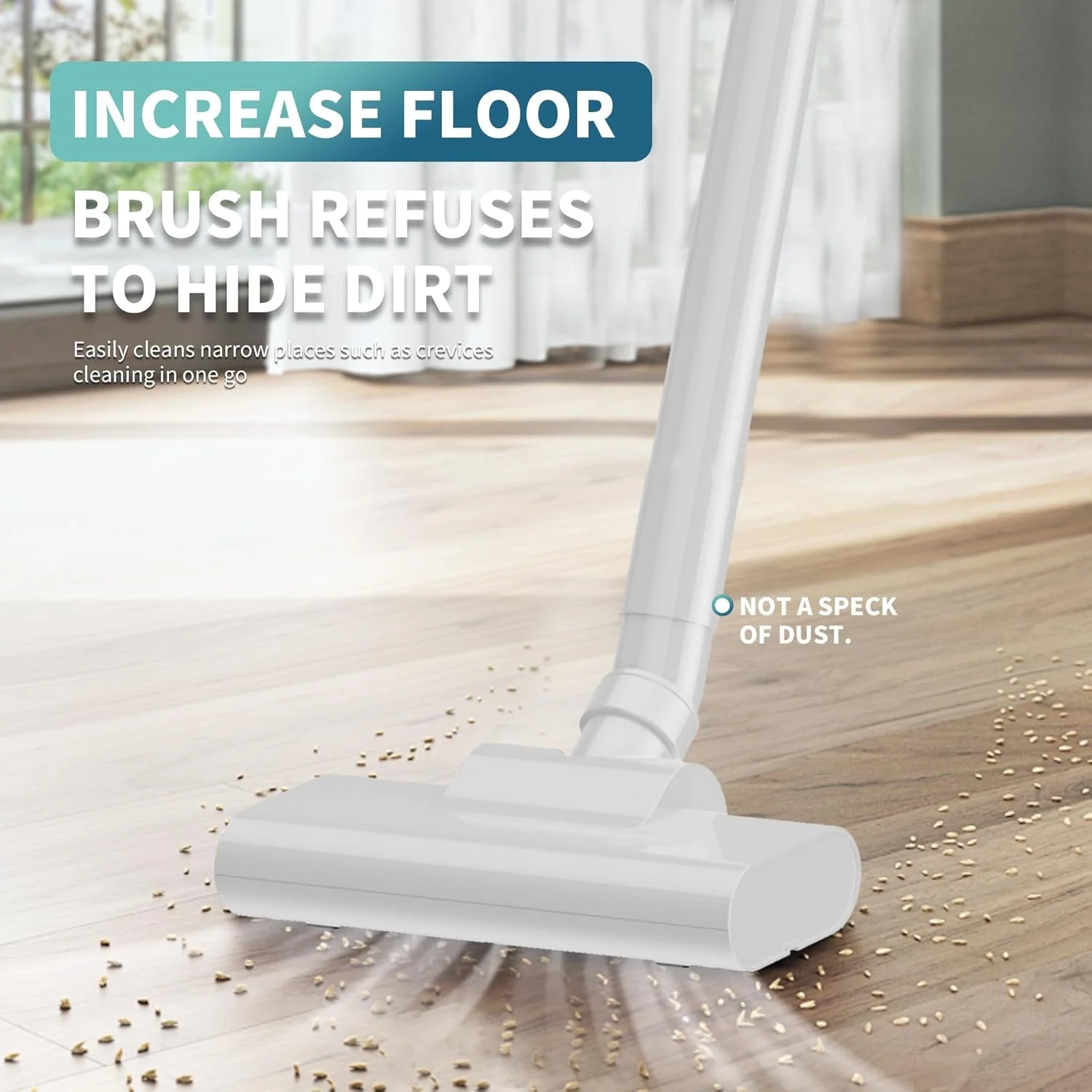 جاروبرقی شارژی قدرتمند - 6000pa، باتری 4000mAh، عمر باتری 17 دقیقه، فوق سبک، فیلتر HEPA، مخزن، شارژ سریع Type-C، لوازم جانبی متعدد برای خانه و ماشین (سفید)