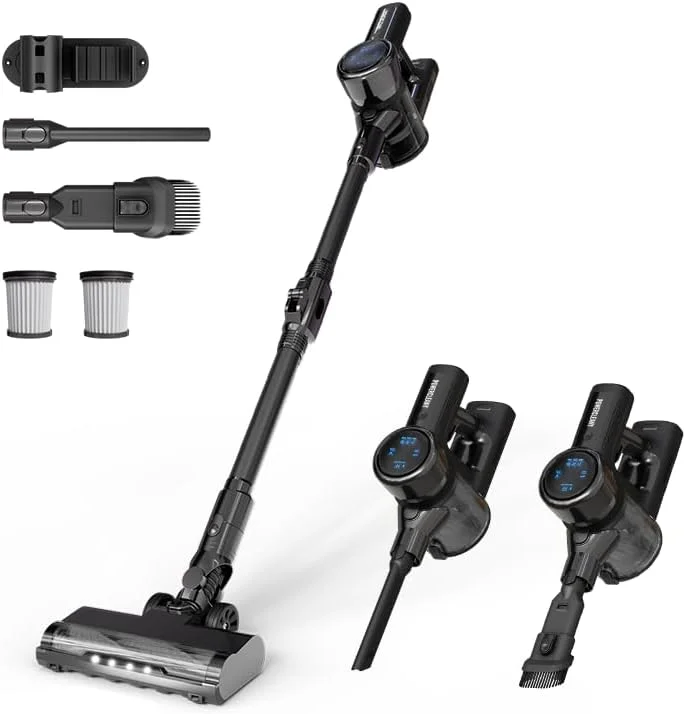 جاروبرقی عصایی شارژی برای منزل، جاروبرقی ایستاده سبک وزن برای موی حیوانات خانگی، فرش، کف سخت، استفاده چند سطحی، جاروبرقی کوچک خوابگاهی و RV، دارای باتری، نگهداری آسان