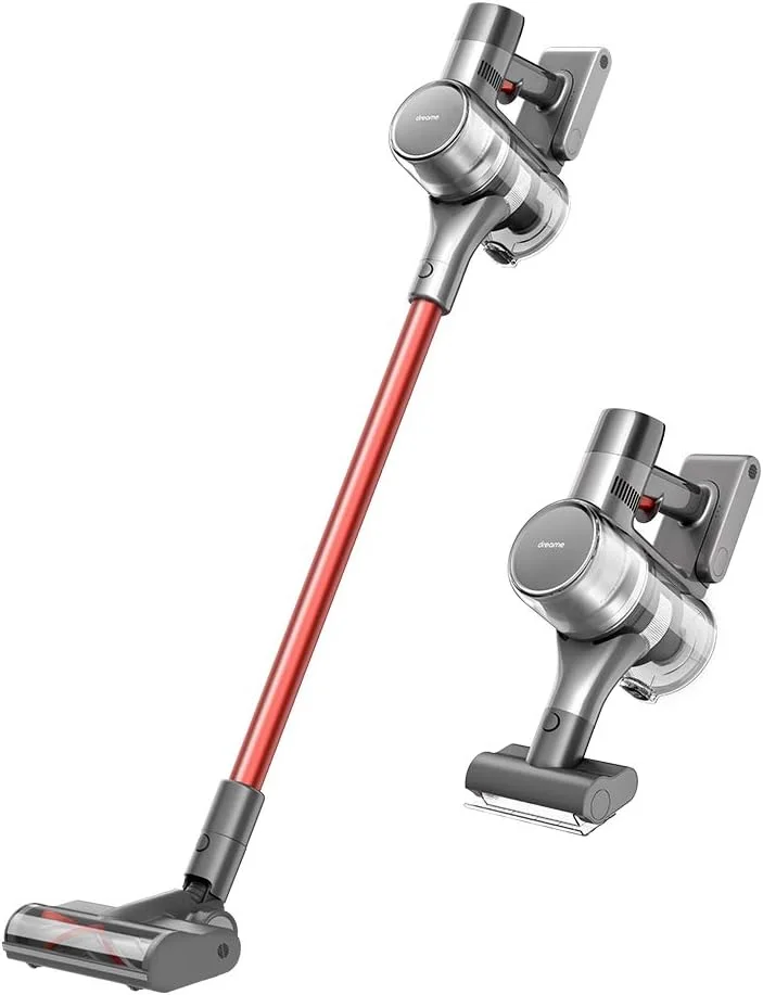 جاروبرقی عصایی بی سیم دریم T20 با صفحه نمایش HD، زمان کارکرد 70 دقیقه، سبک وزن، مکش قدرتمند 25Kpa برای فرش، کف سخت، ماشین و حیوانات خانگی (یک باتری)