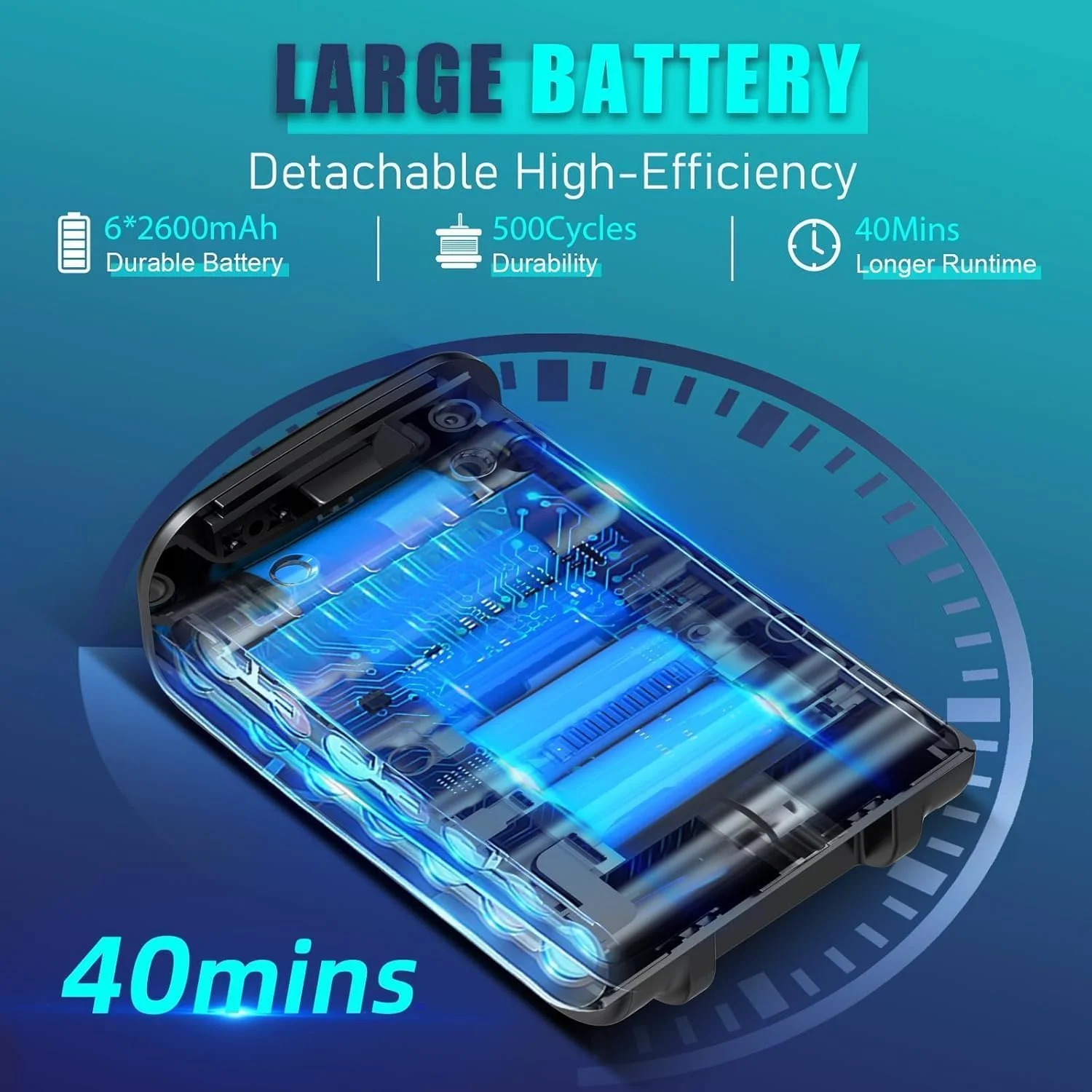 جاروبرقی شارژی، جاروبرقی برای منزل با مکش فوق العاده، جاروبرقی سبک وزن با 35 دقیقه زمان کار، جاروبرقی شارژی برای فرش، کاشی، موی حیوانات خانگی، کف های چوبی (آبی تیره)