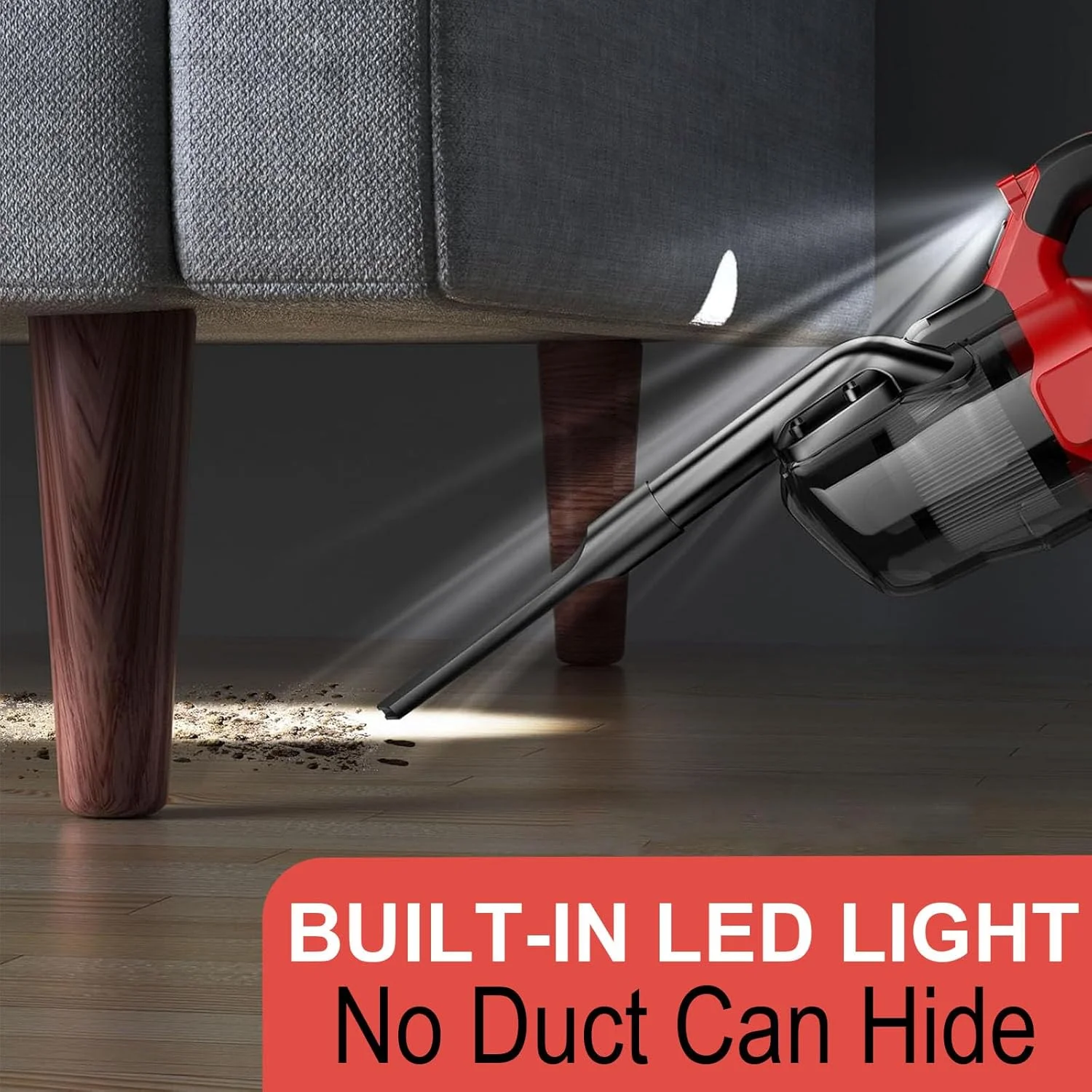 جاروبرقی شارژی برای باتری 18 ولت، جاروبرقی دستی و عصایی مناسب منزل، خودرو، کف چوبی و فرش با فیلتر HEPA قابل شستشو 125AW (بدون باتری)