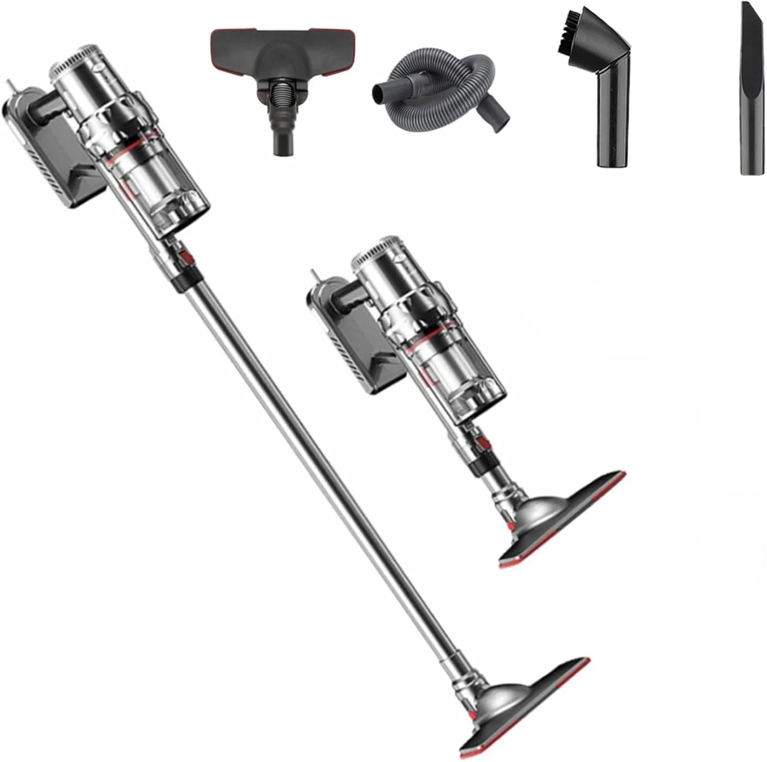 جاروبرقی عصایی سیمی و بدون سیم، زمان کارکرد 50 دقیقه، جاروبرقی سبک وزن 4 در 1 با فیلتر 200 وات، مناسب برای کف های چوبی، فرش، موی حیوانات خانگی، خودرو