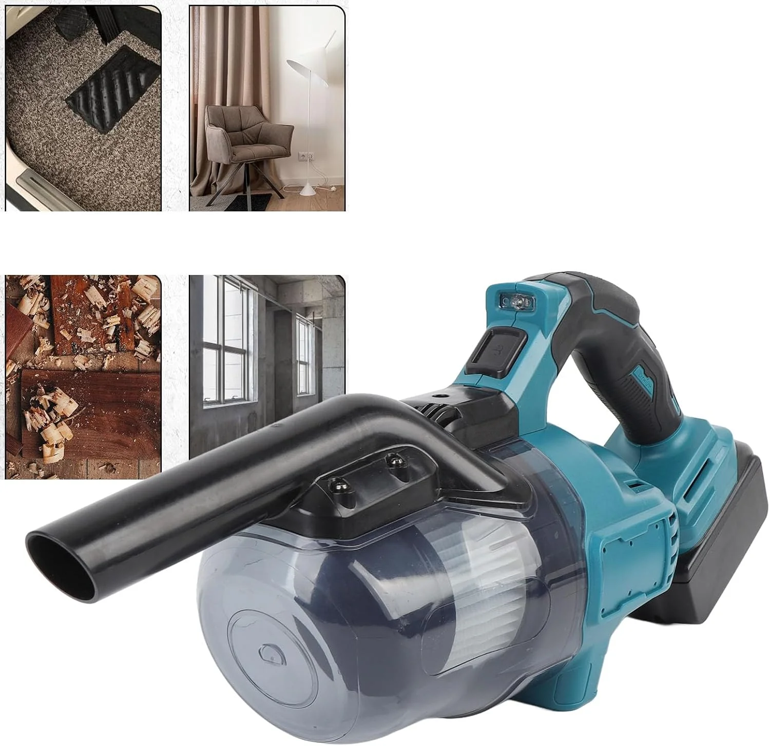 جاروبرقی شارژی YUEHISY، جاروبرقی عصایی قدرتمند 125AW با قابلیت شارژ برای باتری لیتیومی سری BL18، با لوازم جانبی متنوع برای فرش، موکت و خودرو