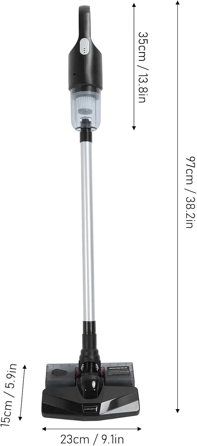 جاروبرقی حیوانات خانگی Fdit، جاروبرقی بی سیم 6000 میلی آمپر ساعتی با 2 حالت مکش قوی مرطوب و خشک با مخزن آب تی 400 میلی لیتری، برای مصارف خانگی (مشکی)