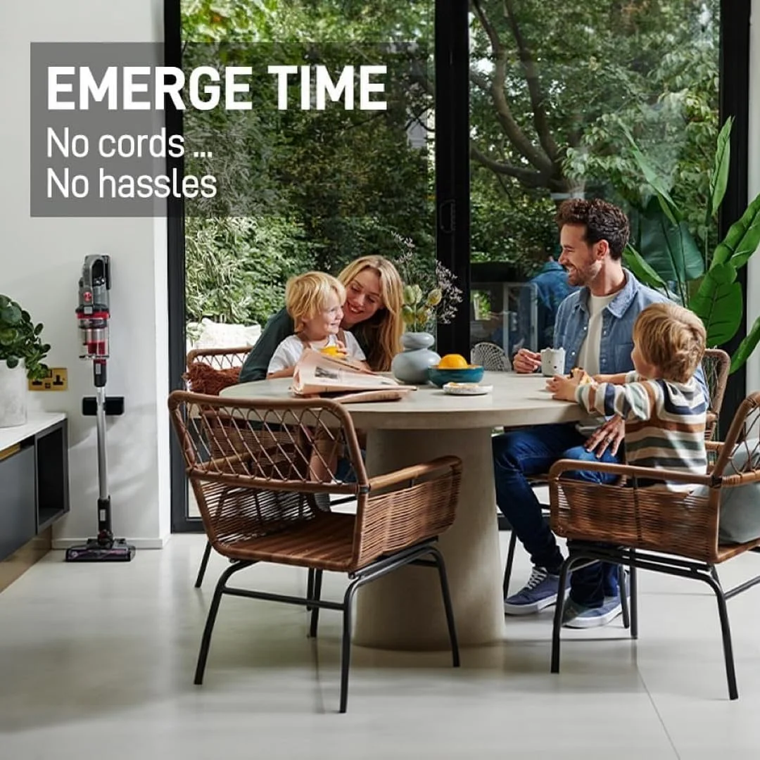 جاروبرقی شارژی قدرتمند هوور با 40 دقیقه زمان کارکرد، جاروبرقی دستی برای فرش، کف چوبی و موی حیوانات خانگی، جاروبرقی عصایی، نقره ای-CLSV-VPME