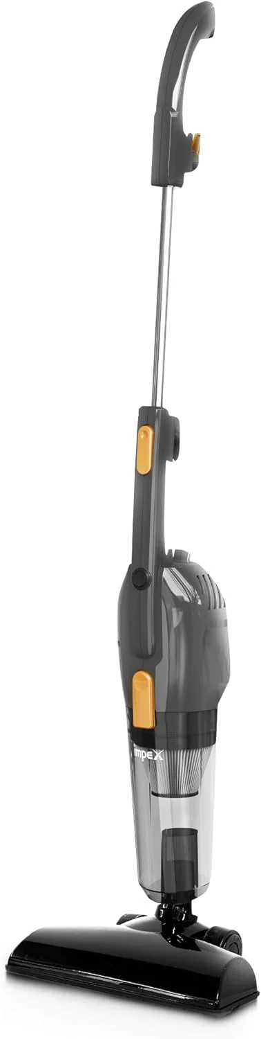 جاروبرقی ایمپکس 800 وات، جاروبرقی عصایی سبک 3 در 1، مکش قدرتمند 1.2 لیتری، سیم 5 متری مناسب خانه، محل کار، ماشین، جاروبرقی دستی چند منظوره با فیلتراسیون با راندمان بالا مدل VC 4702 خاکستری