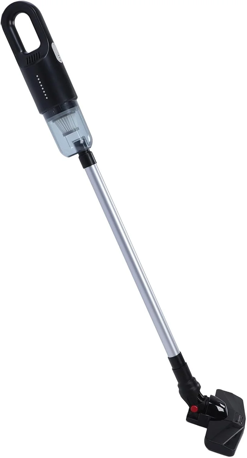 جاروبرقی دستی بی سیم قابل حمل Kikumi، تمیز کننده کف، کارآمد، قدرت مکش قوی، باتری 6000 MAh (مشکی)