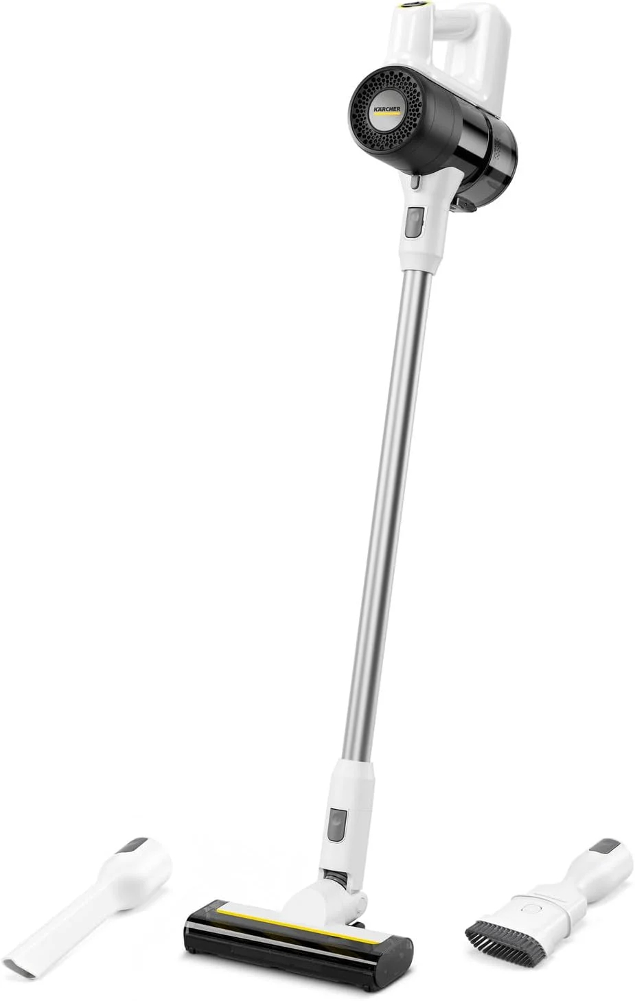 جاروبرقی عصایی شارژی کارچر KVA 2، 2 در 1، سبک وزن، 40 دقیقه زمان کارکرد، فیلتر HEPA، برس توربو