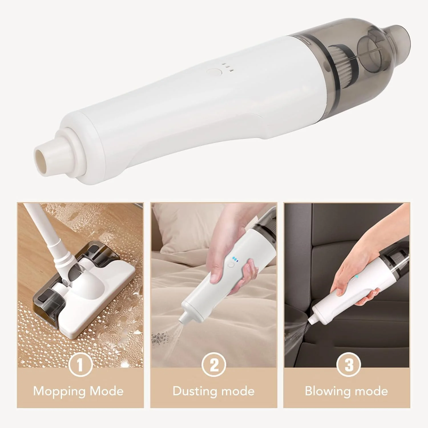 جاروبرقی شارژی کیکومی، 120 وات، قدرتمند، قابل حمل 10 کیلو پاسکال، جاروبرقی قابل شارژ برای منزل و خودرو جاروبرقی شارژی کیکومی، 120 وات، قدرتمند، قابل حمل 10 کیلو پاسکال، جاروبرقی قابل شارژ برای منزل و خودرو