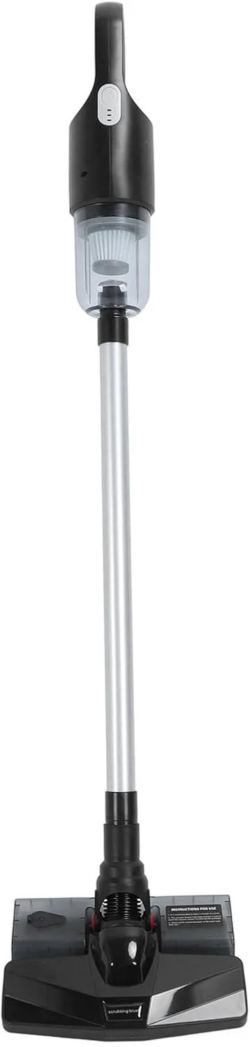 جاروبرقی شارژی Kikumi، 6000 MAh، 2 سرعته، مکش قدرتمند - جاروبرقی خشک و مرطوب با مخزن آب تی، جعبه گرد و غبار 400 میلی لیتری برای موی حیوانات (مشکی)